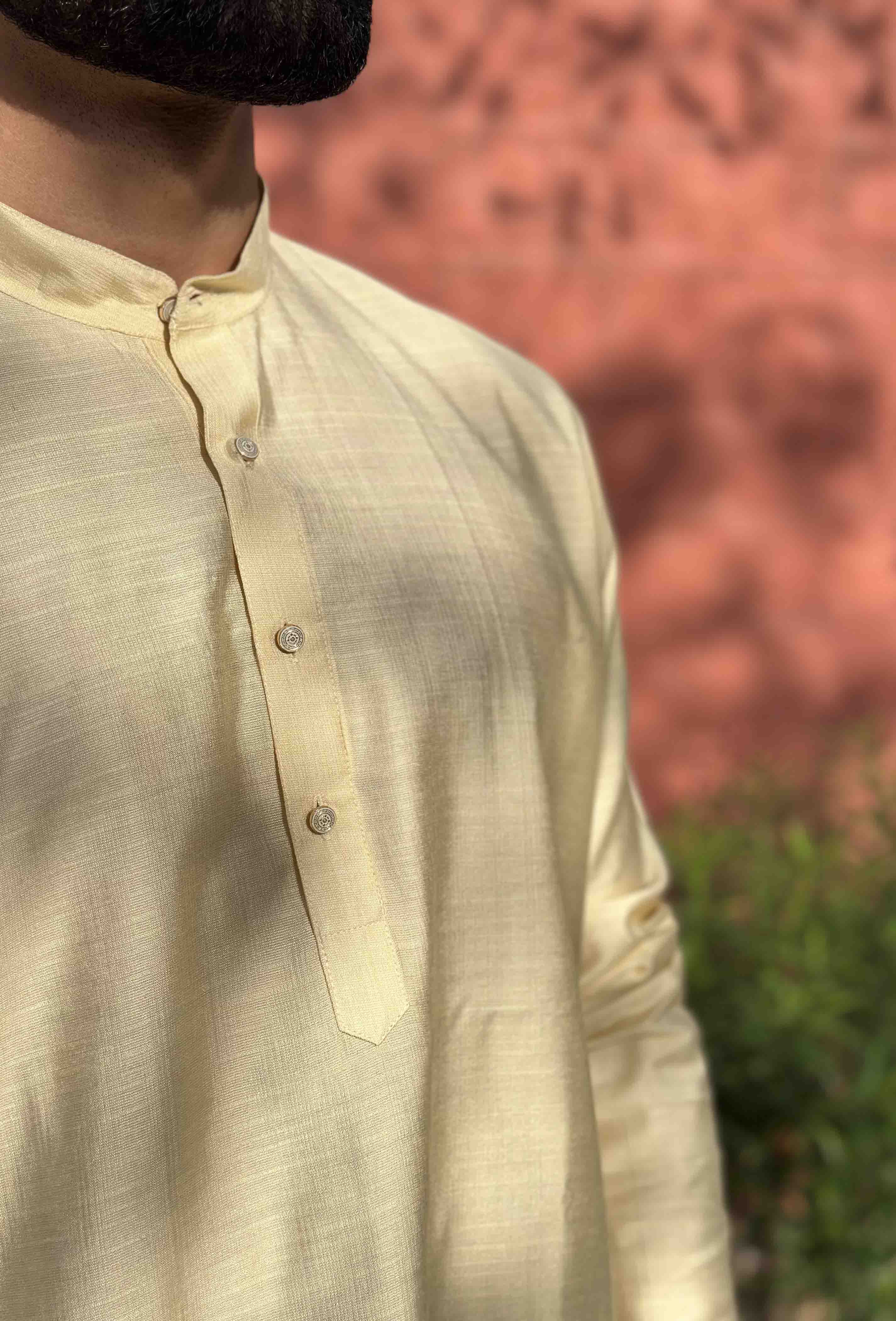 Light Yellow Short Kurta