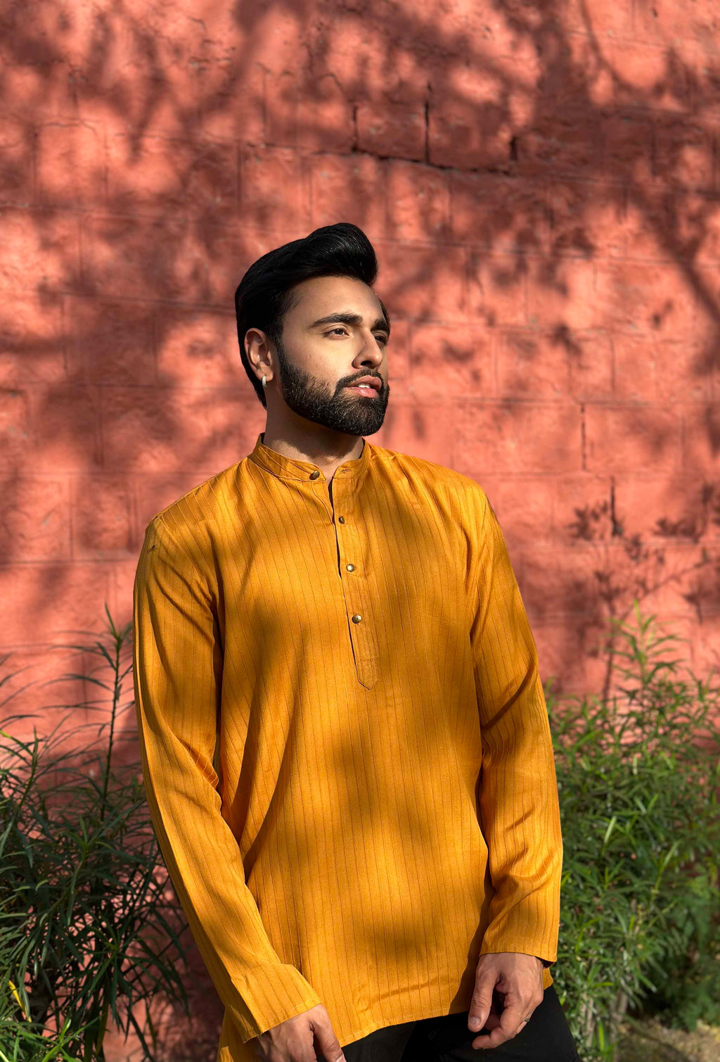 Mustard Short Kurta – Ethnic India