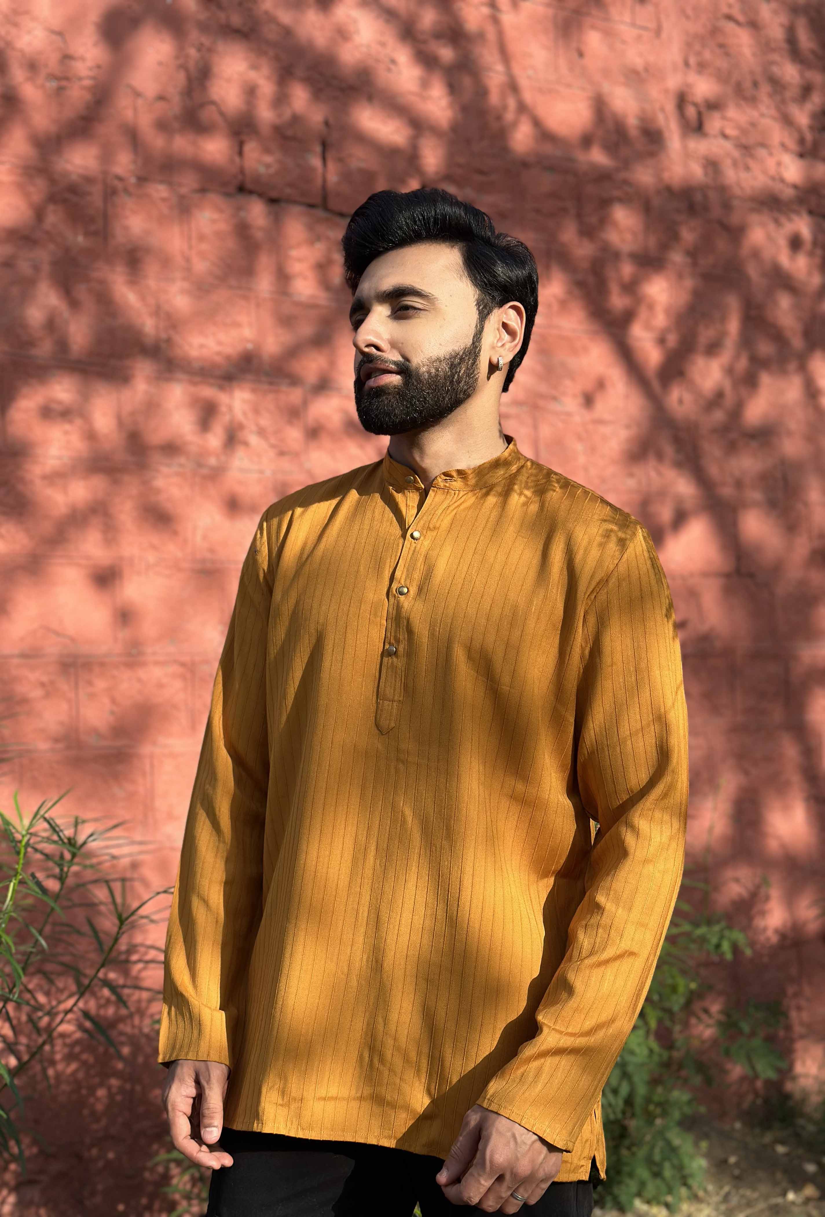 Mustard Short Kurta