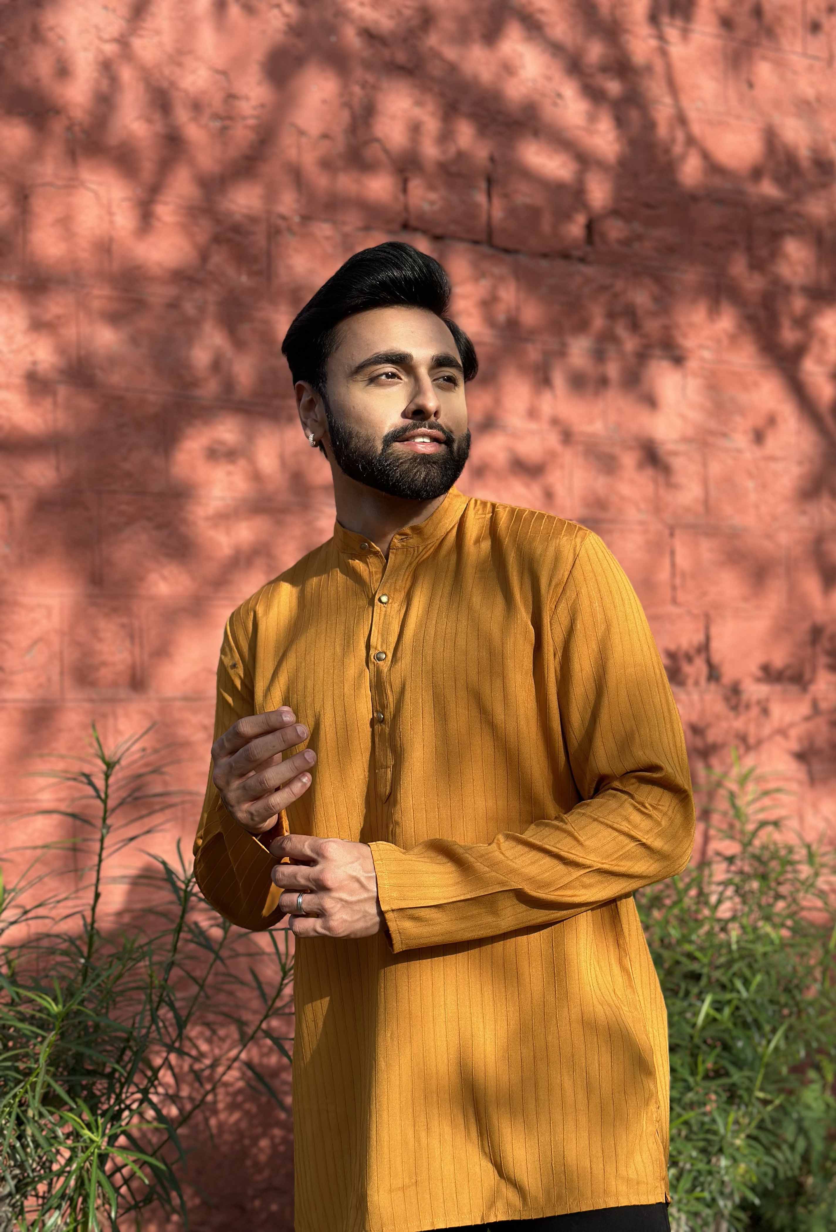 Mustard Short Kurta