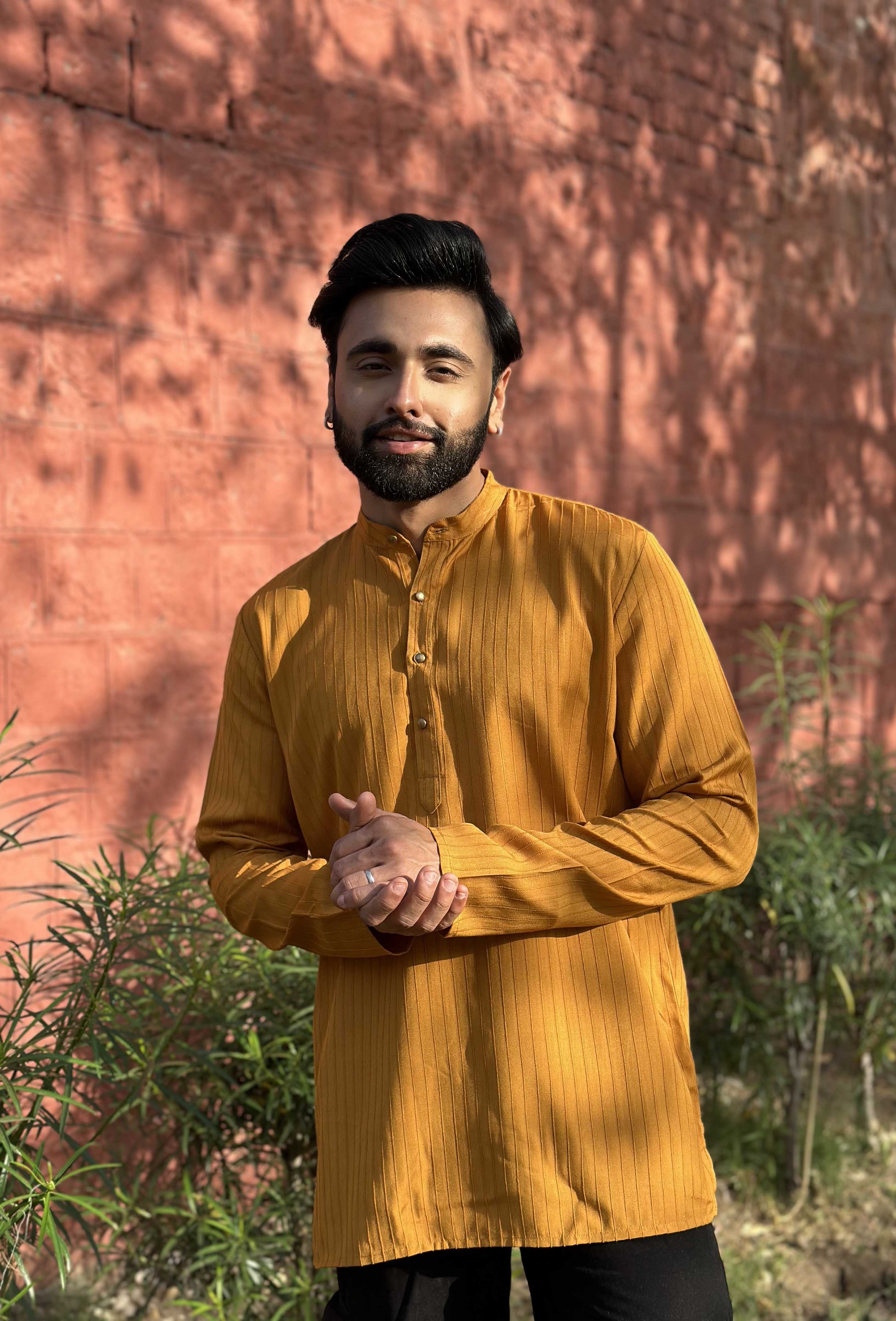 Mustard Short Kurta