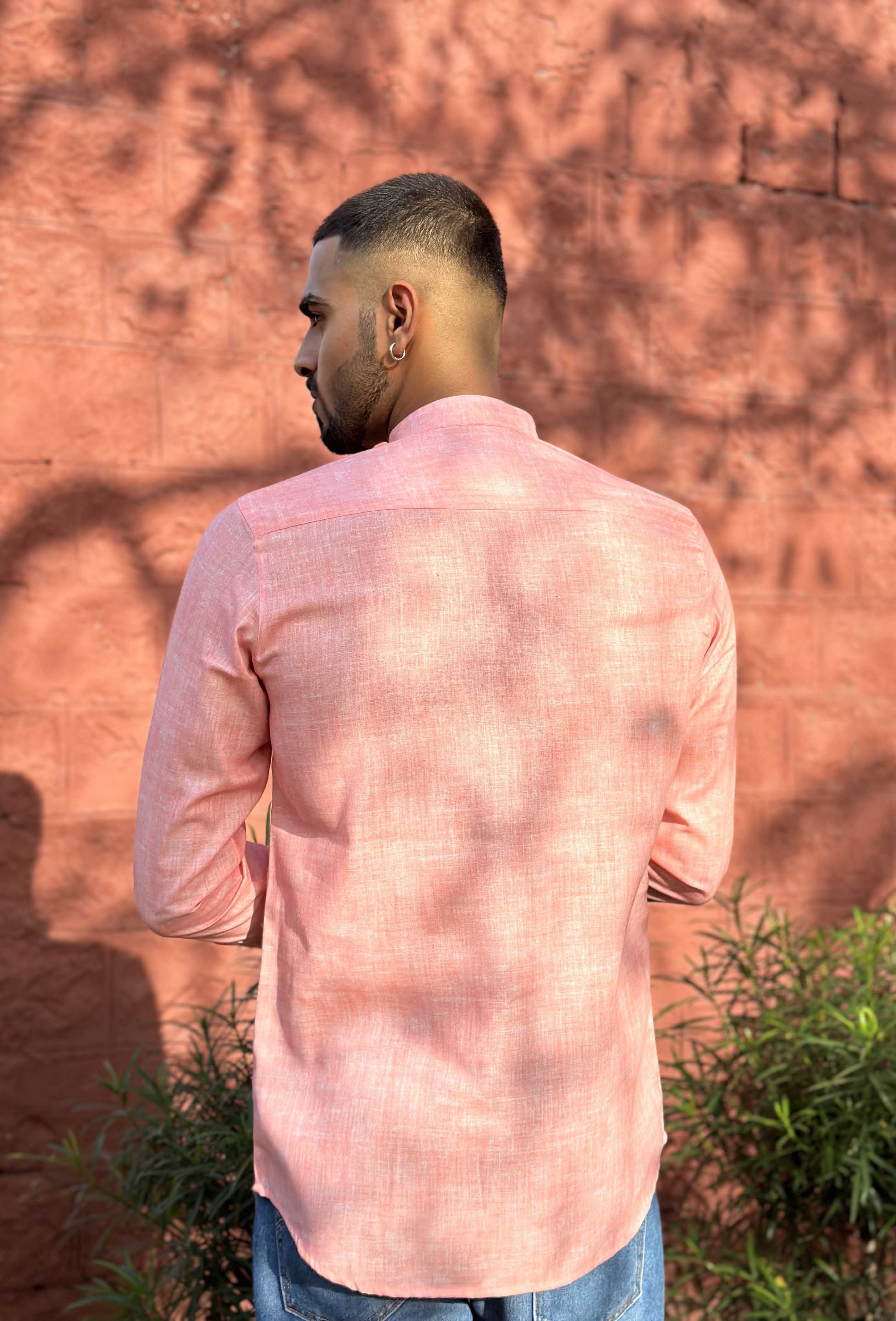 Pink Textured Shirt