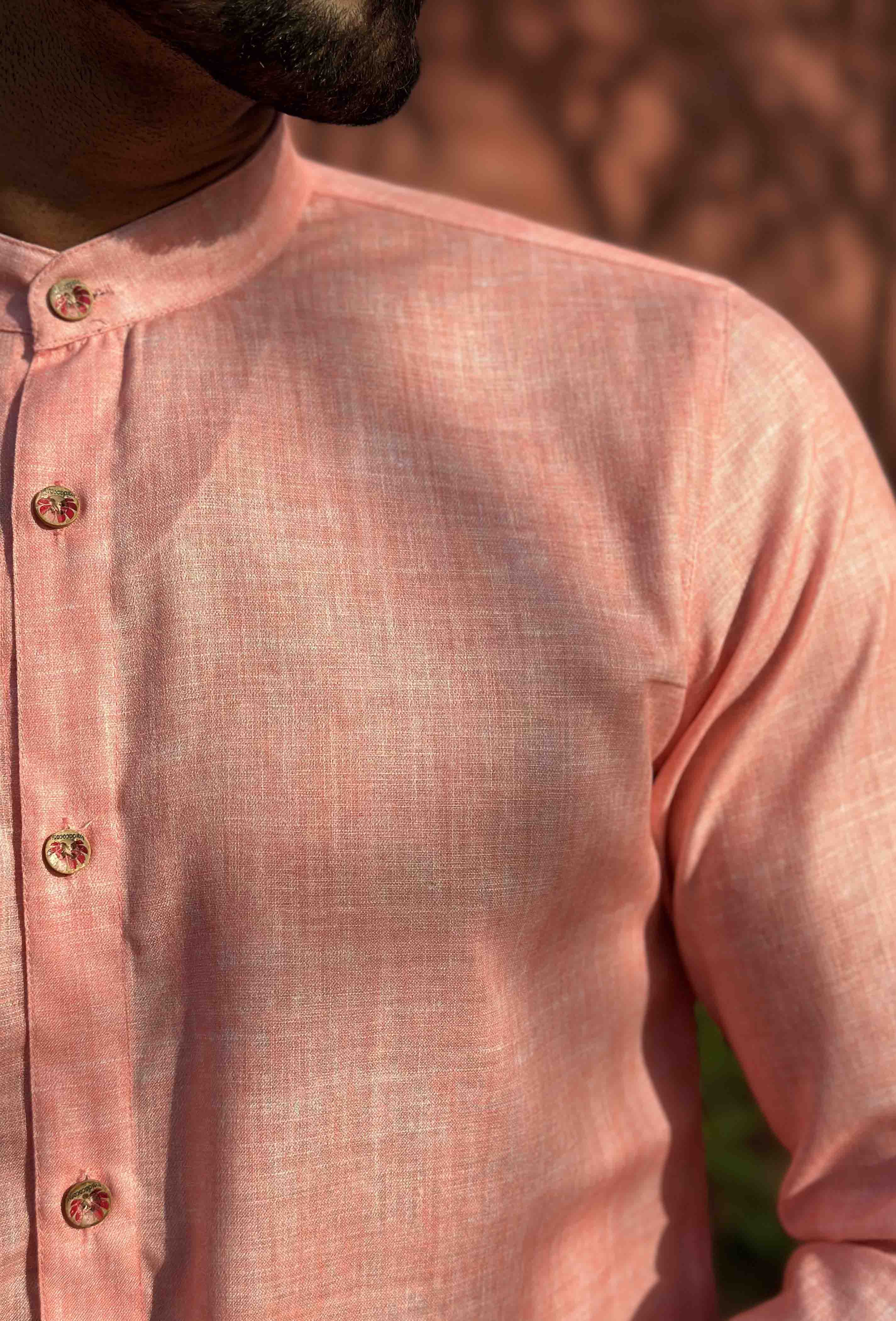 Pink Textured Shirt