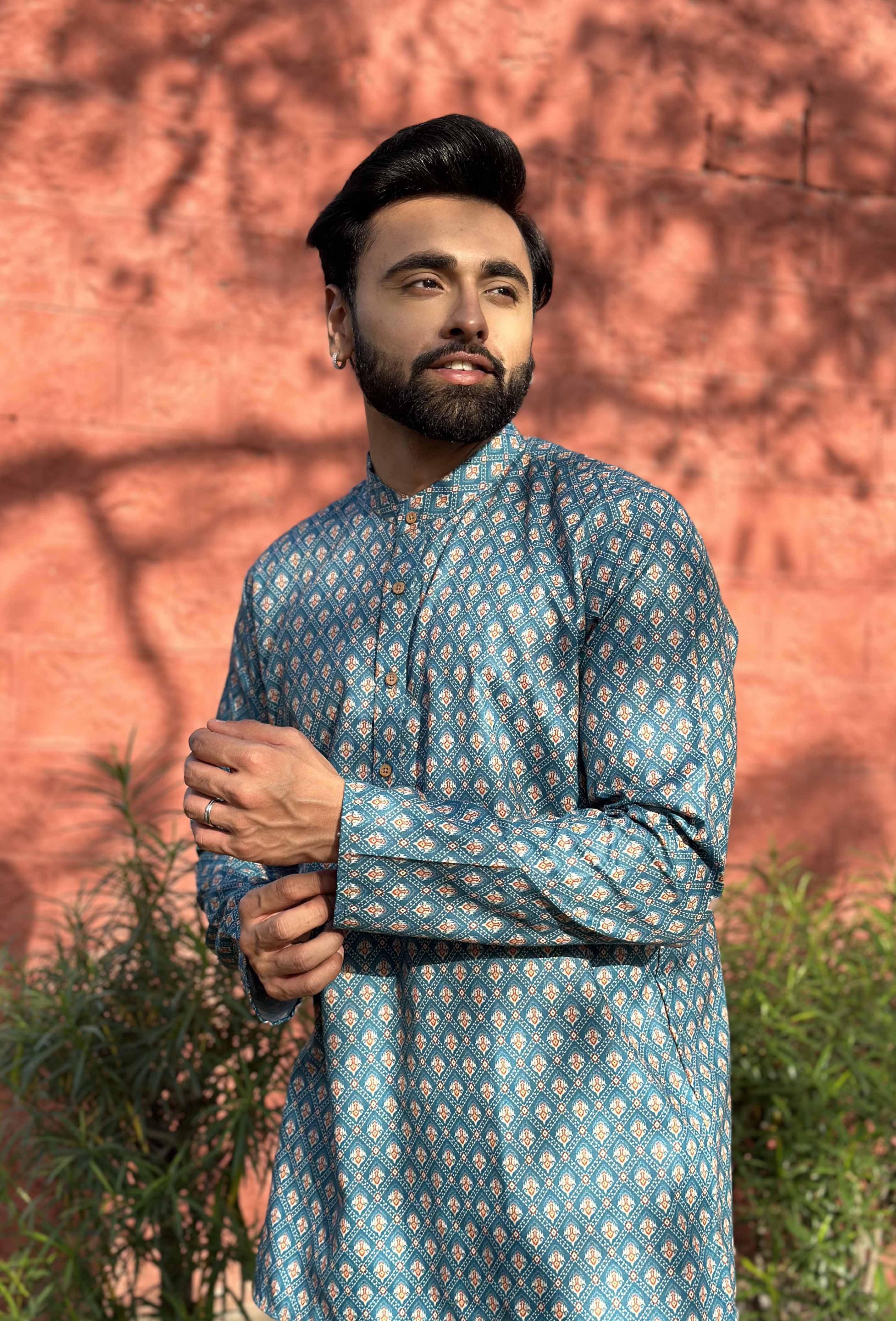 Blue Short Kurta