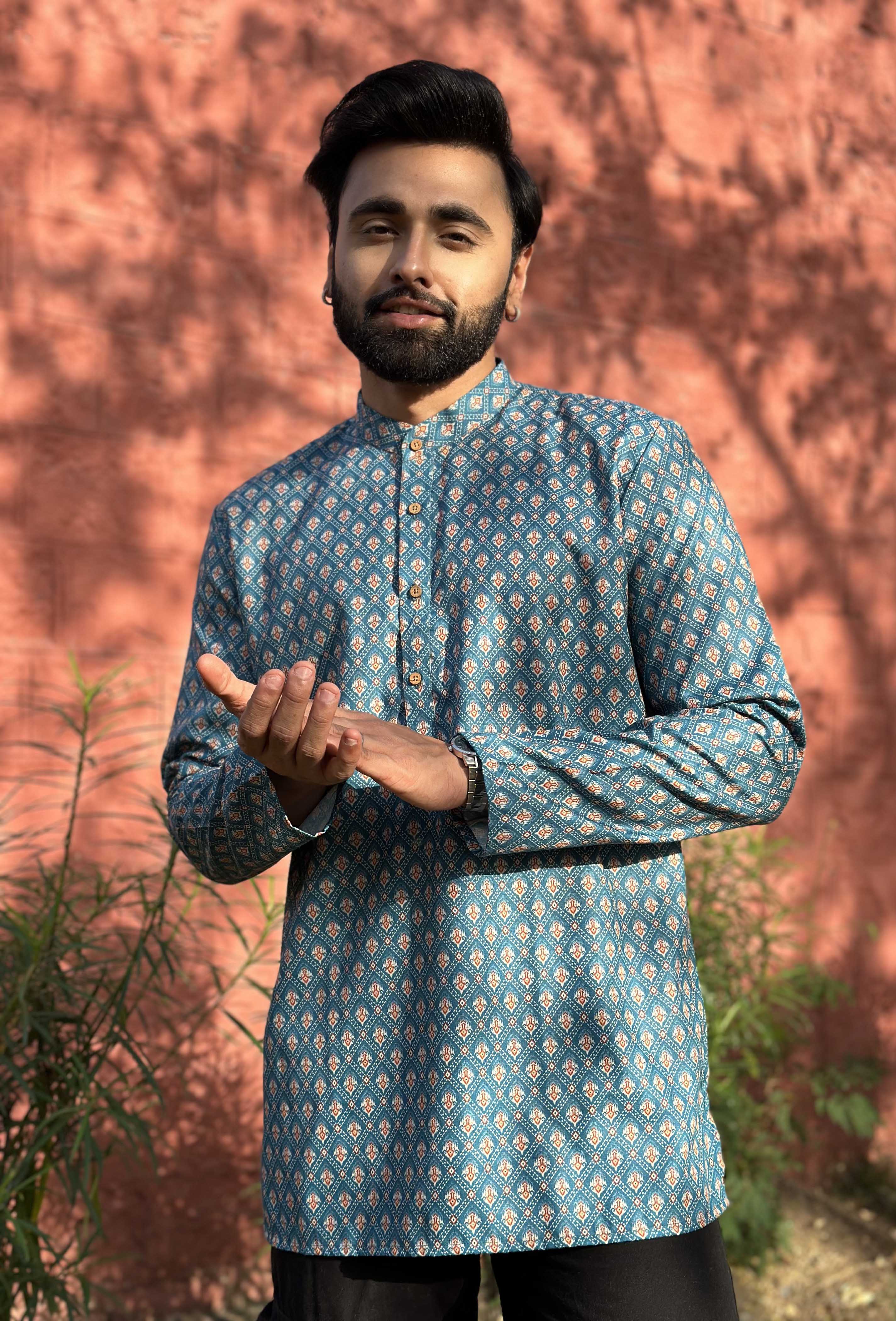Blue Short Kurta