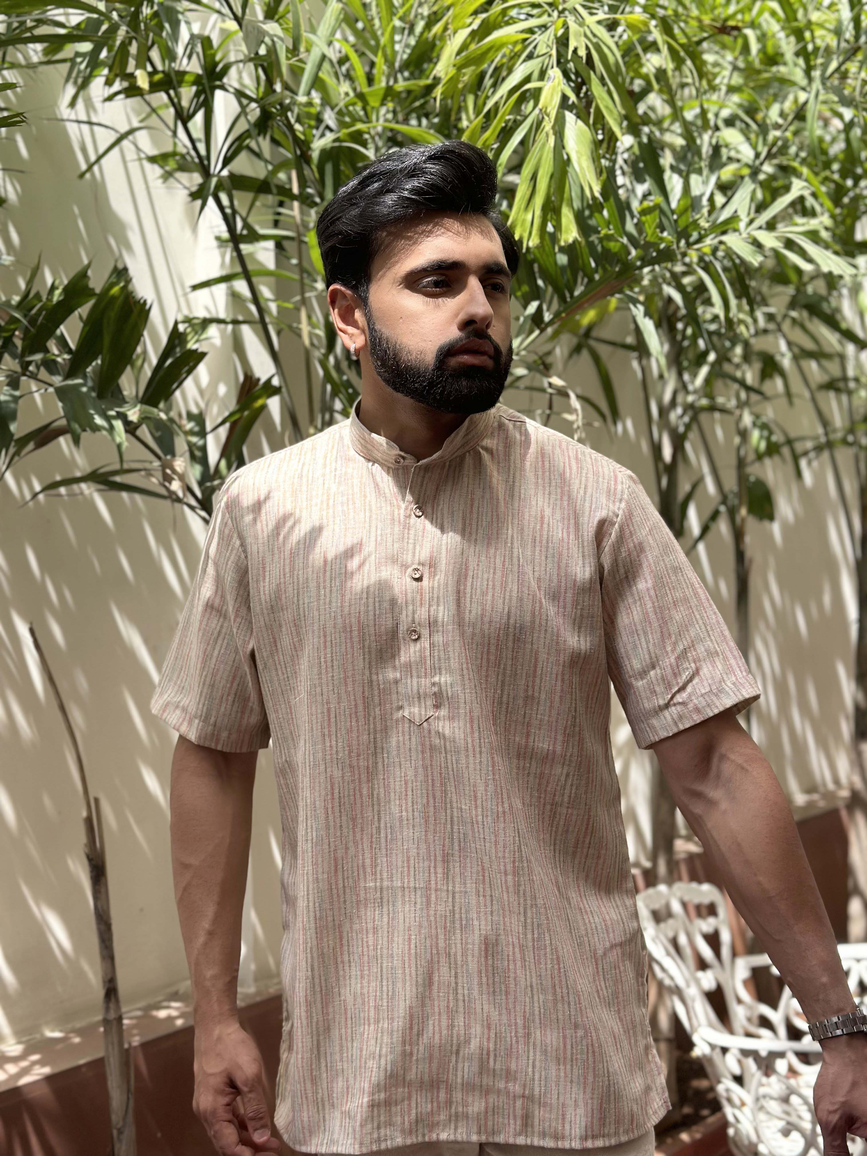 Beige Summer Short Kurta