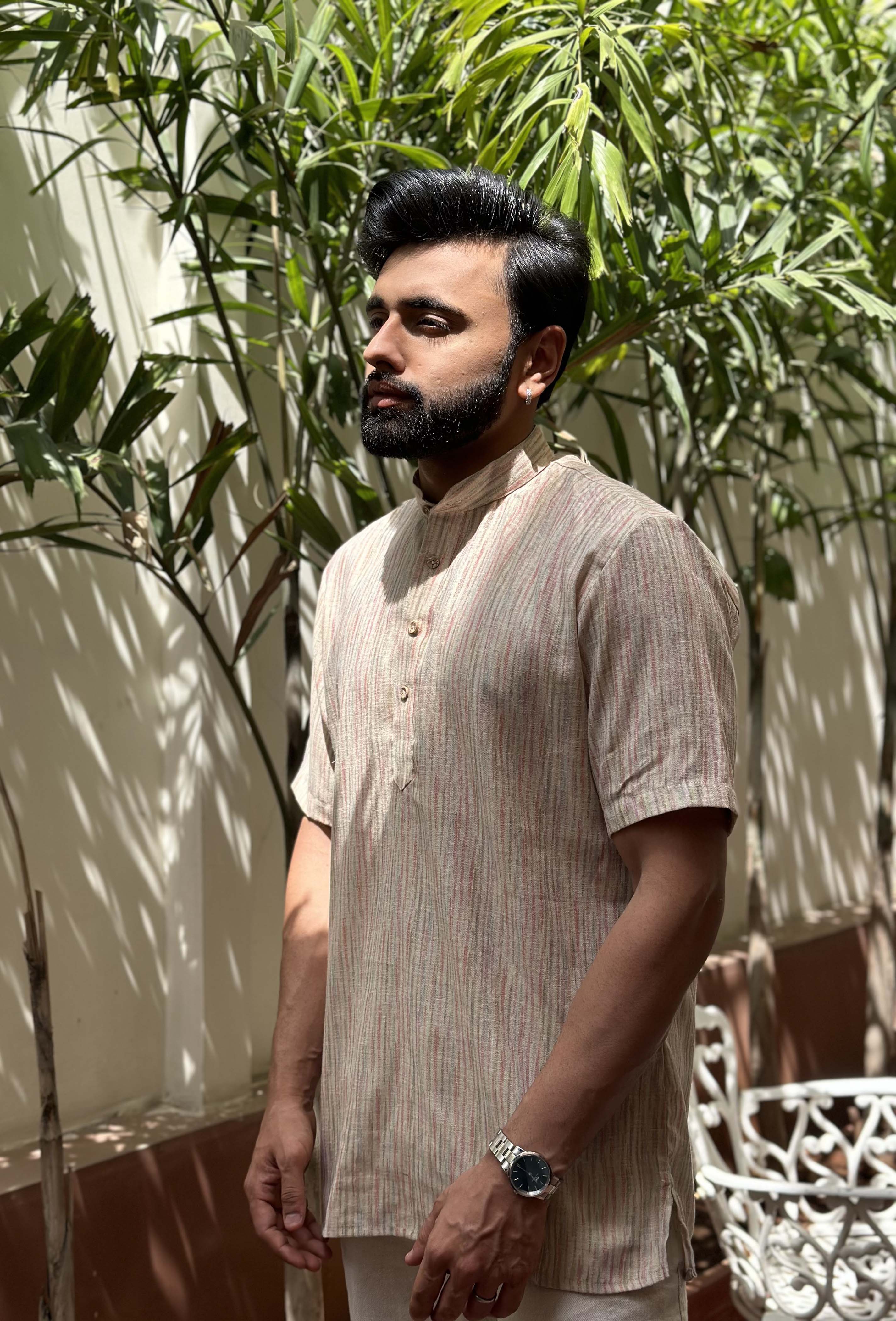Beige Summer Short Kurta