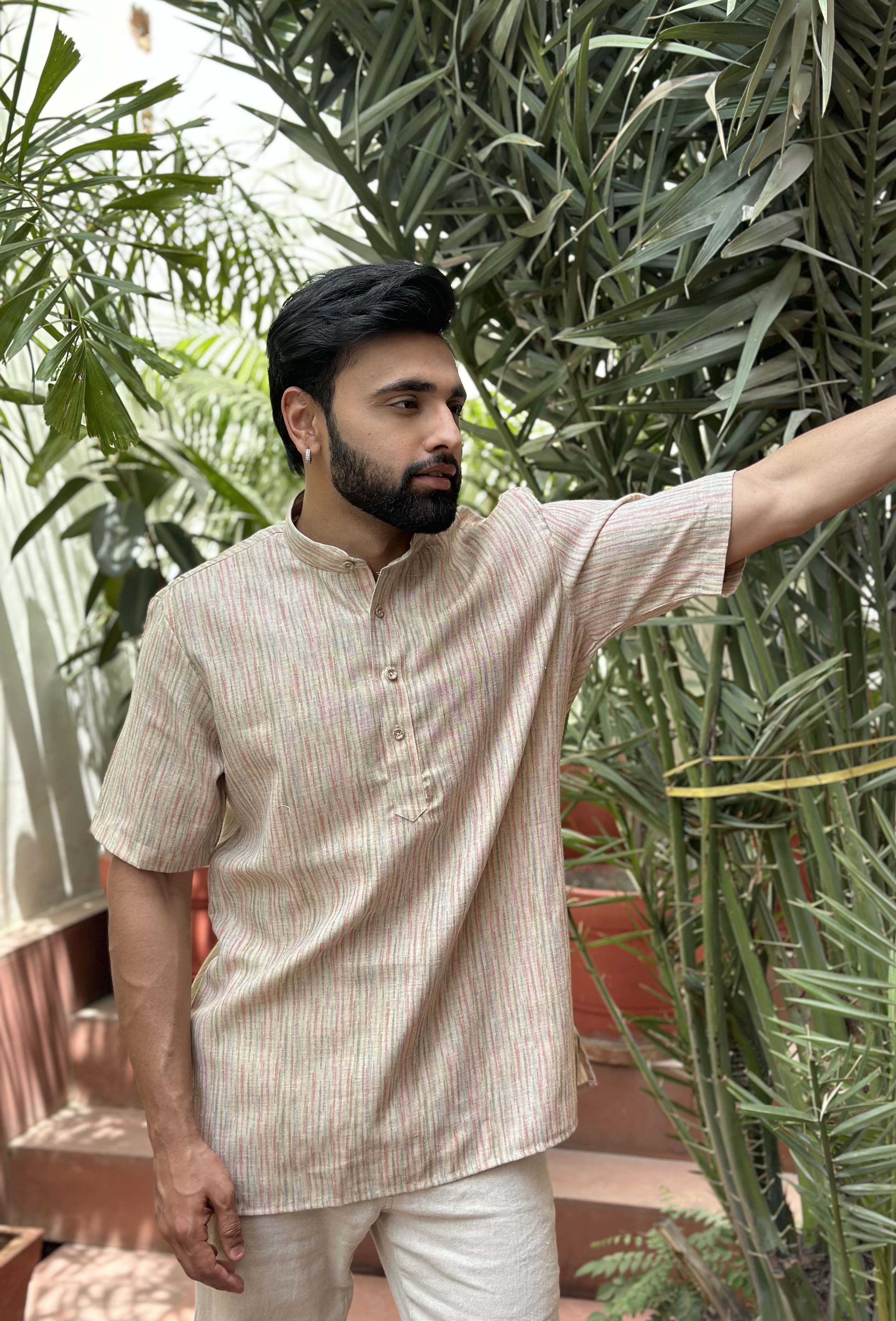 Beige Summer Short Kurta