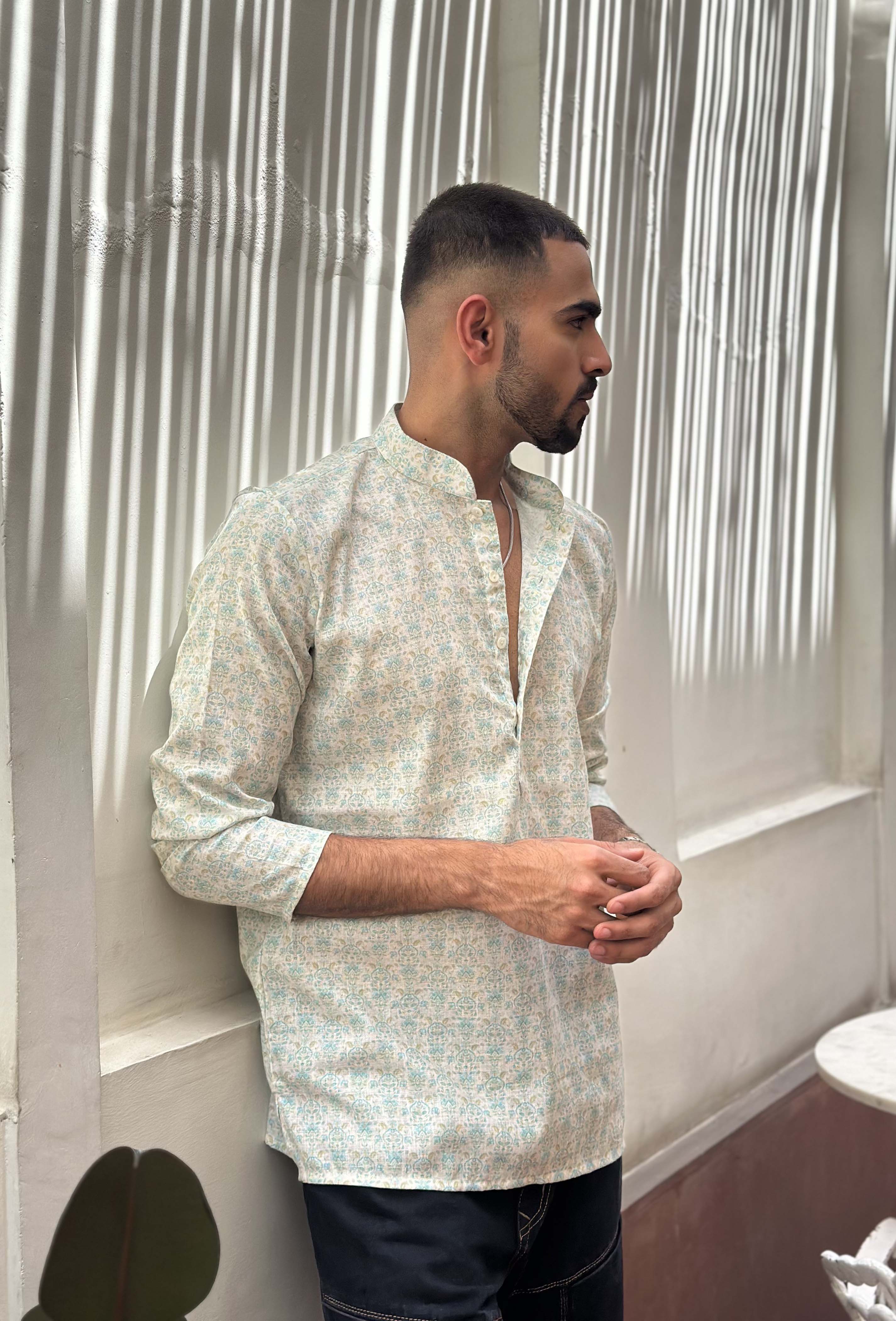 Pastel Printed Short Kurta