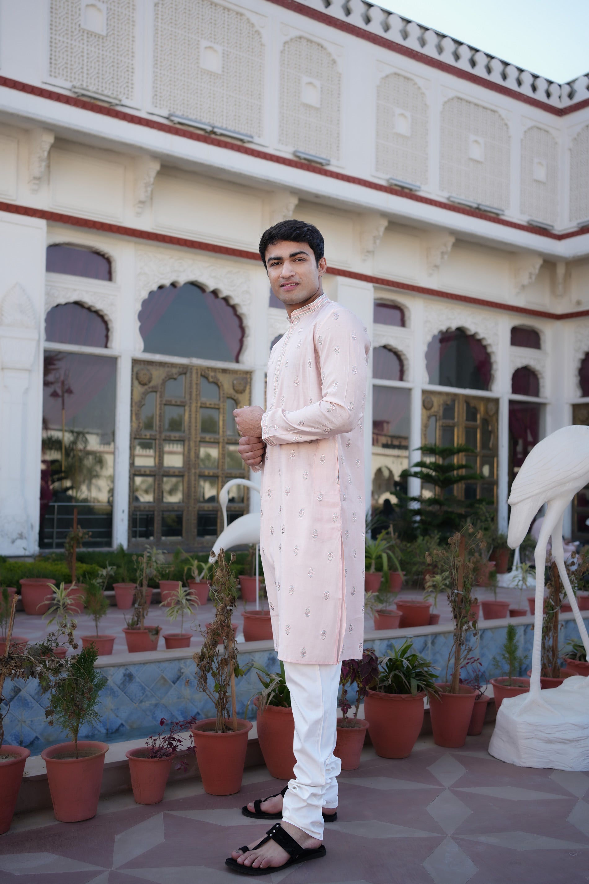 Light Pink Viscose Kurta