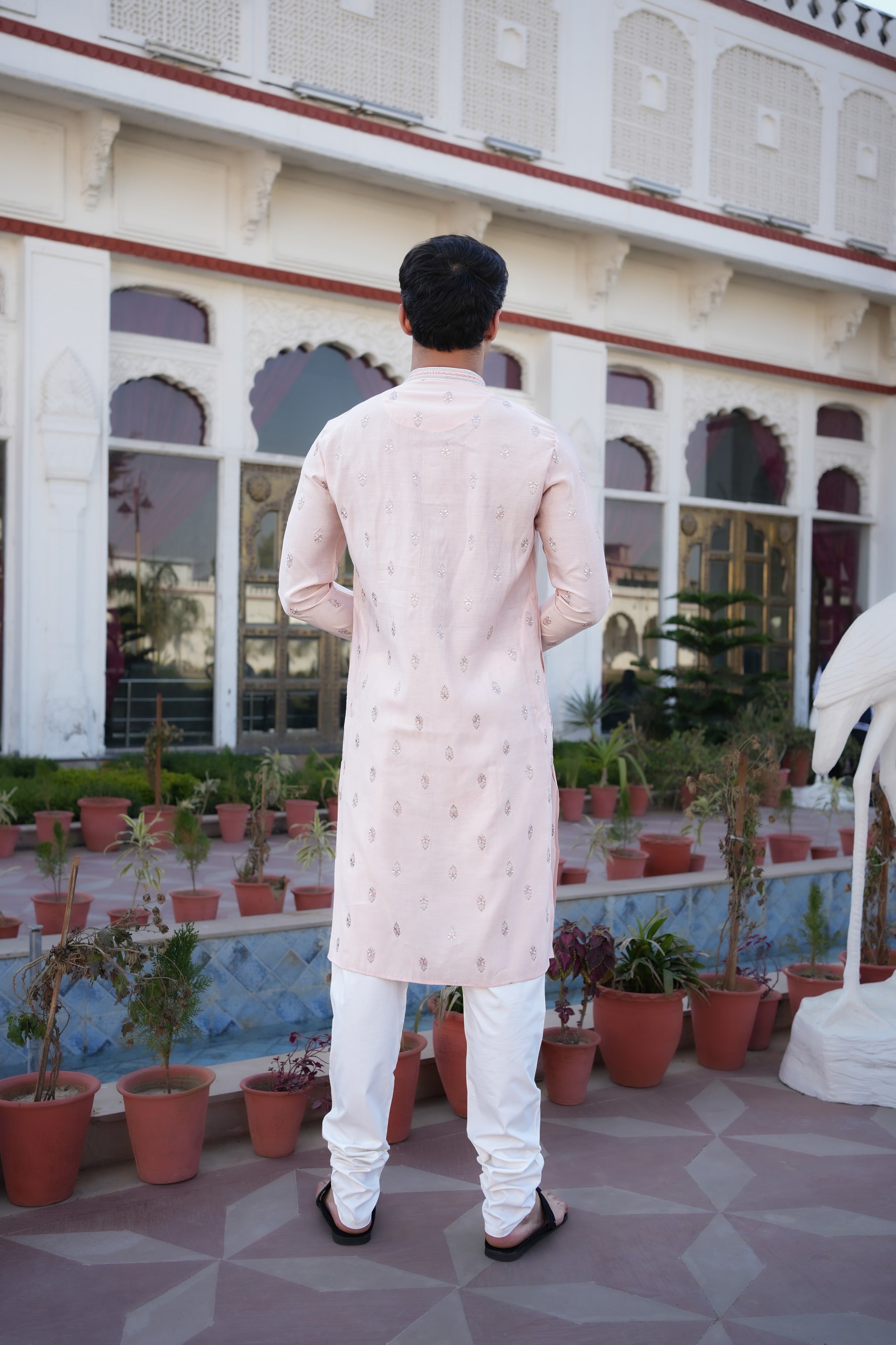 Light Pink Viscose Kurta