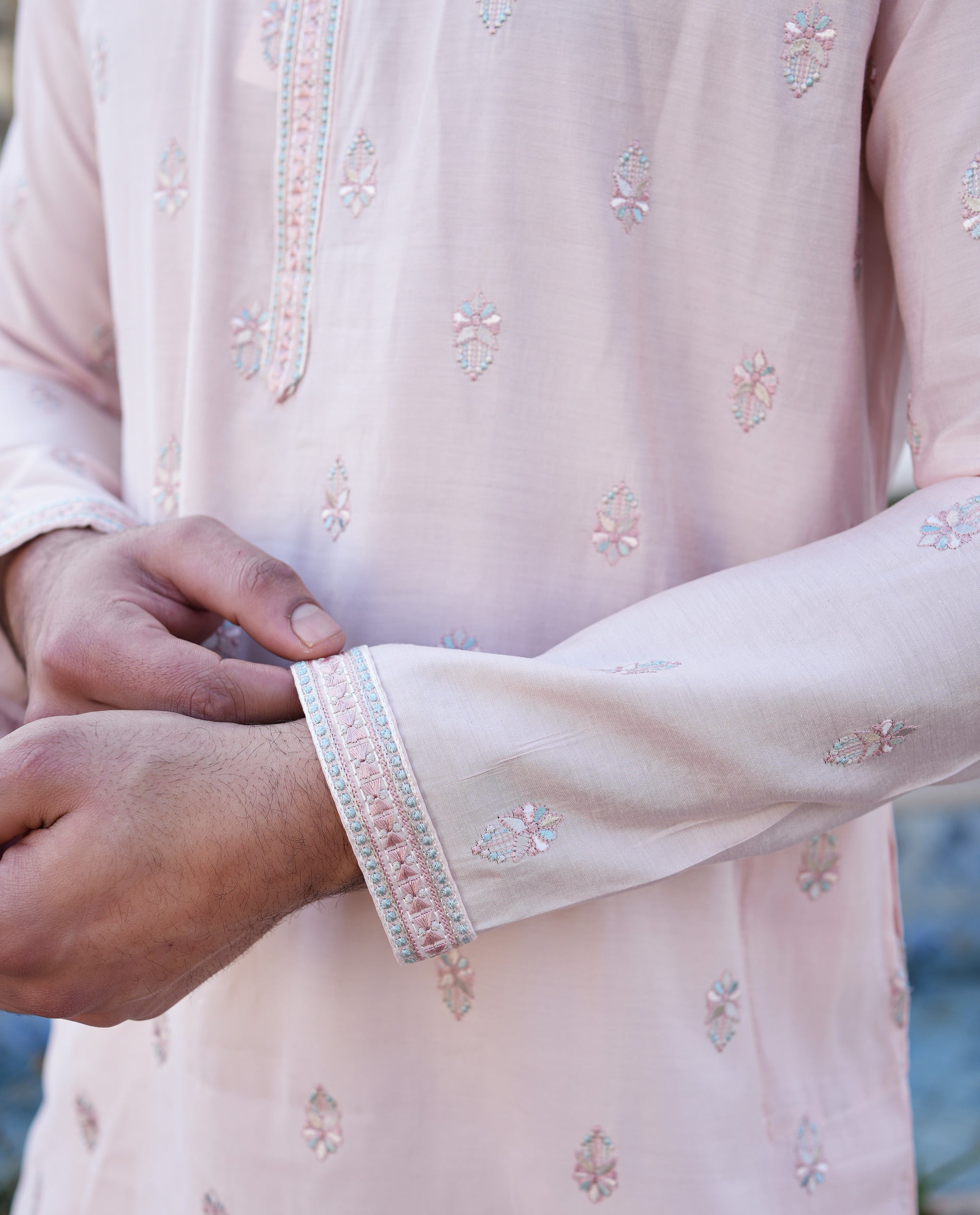 Light Pink Viscose Kurta