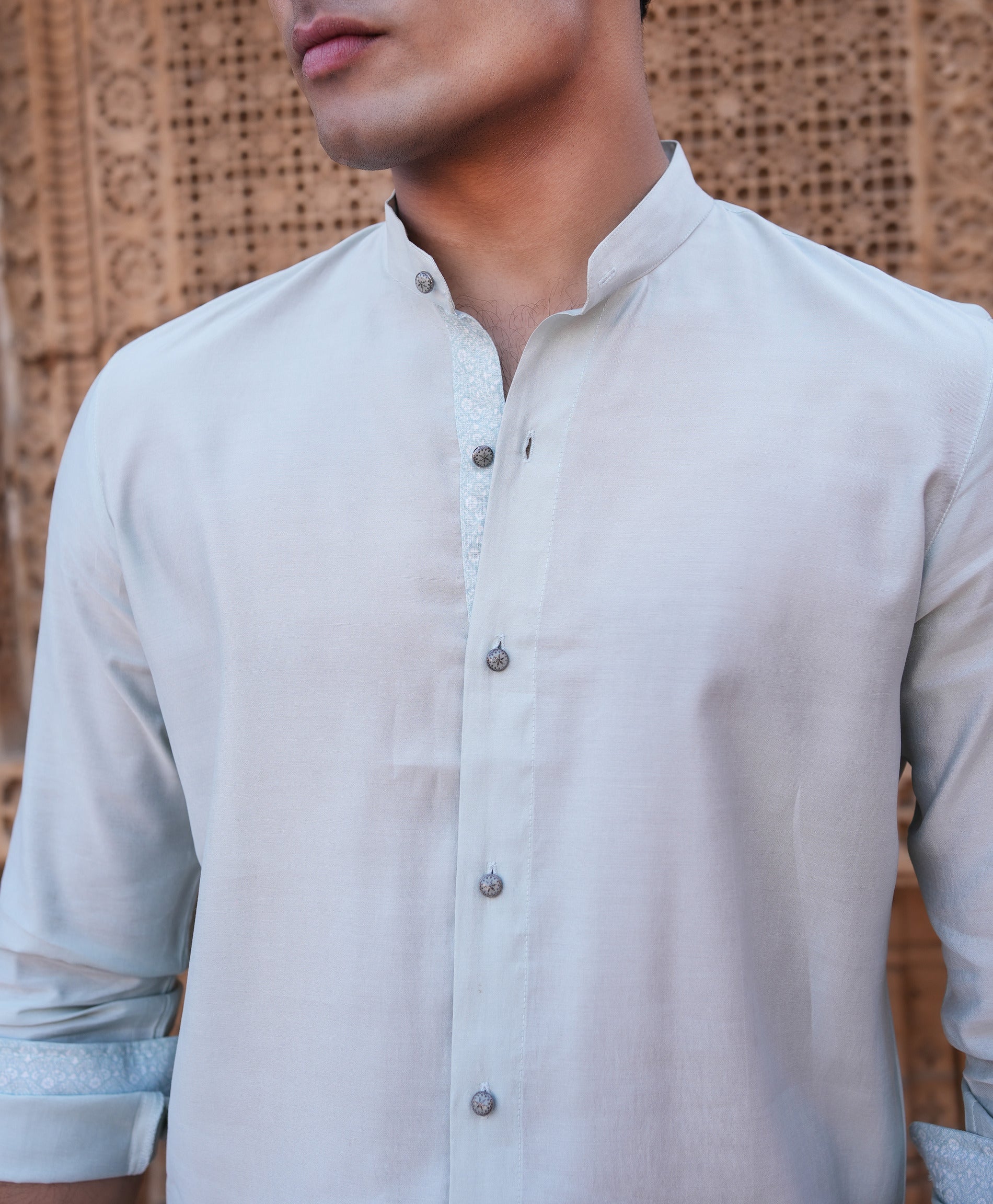 Light Blue Solid Shirt