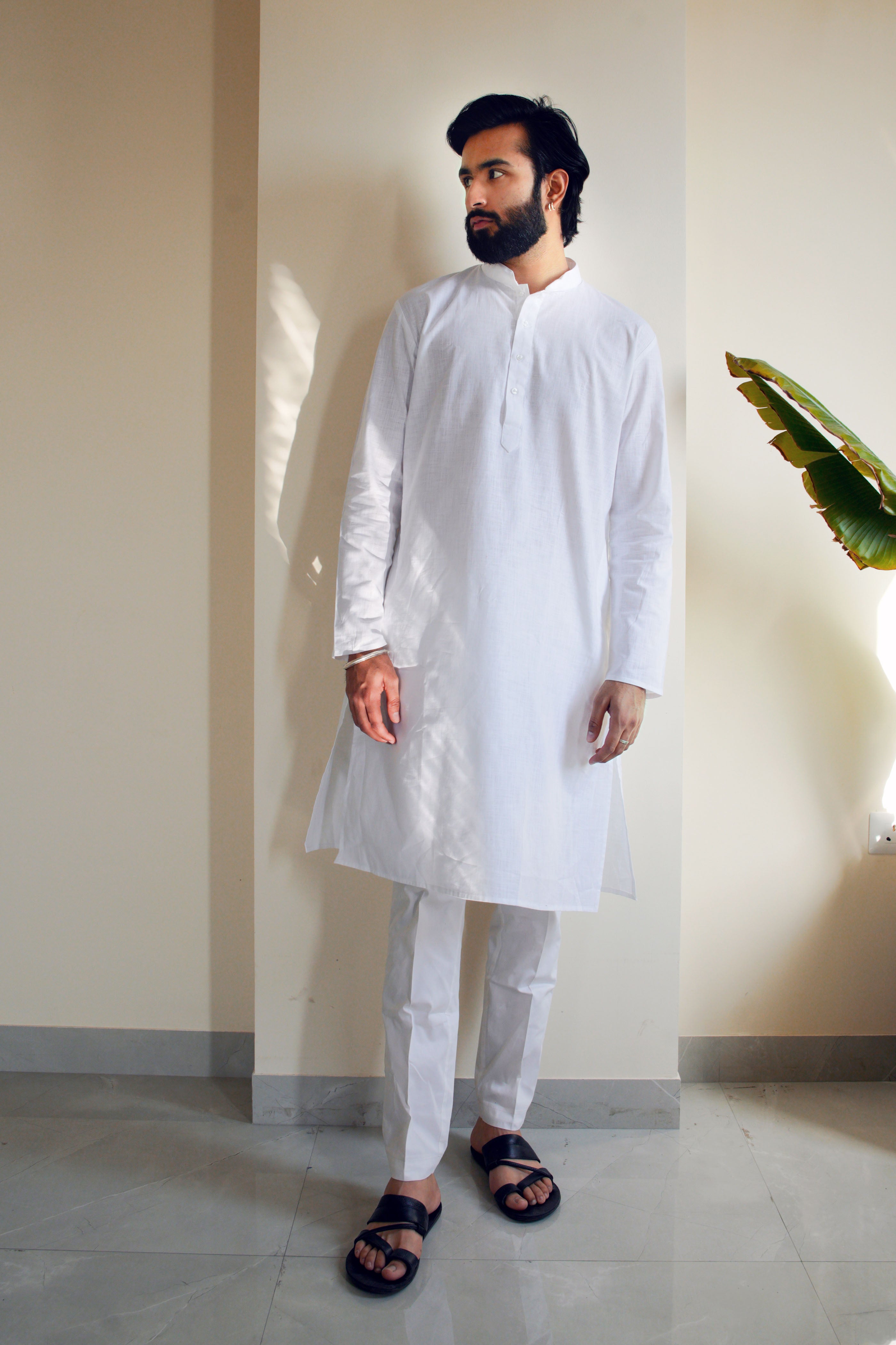 White Cotton Kurta