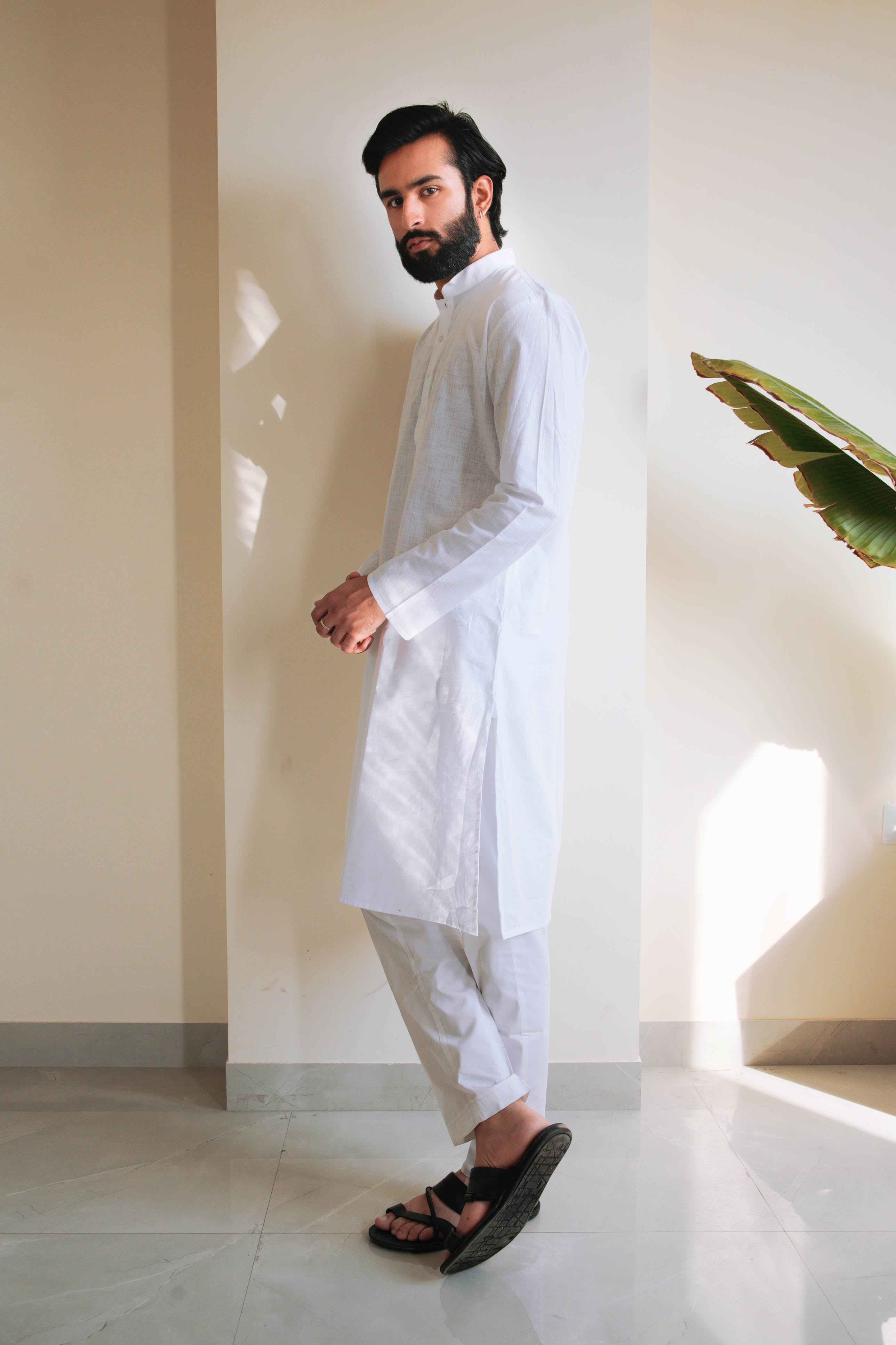 White Cotton Kurta