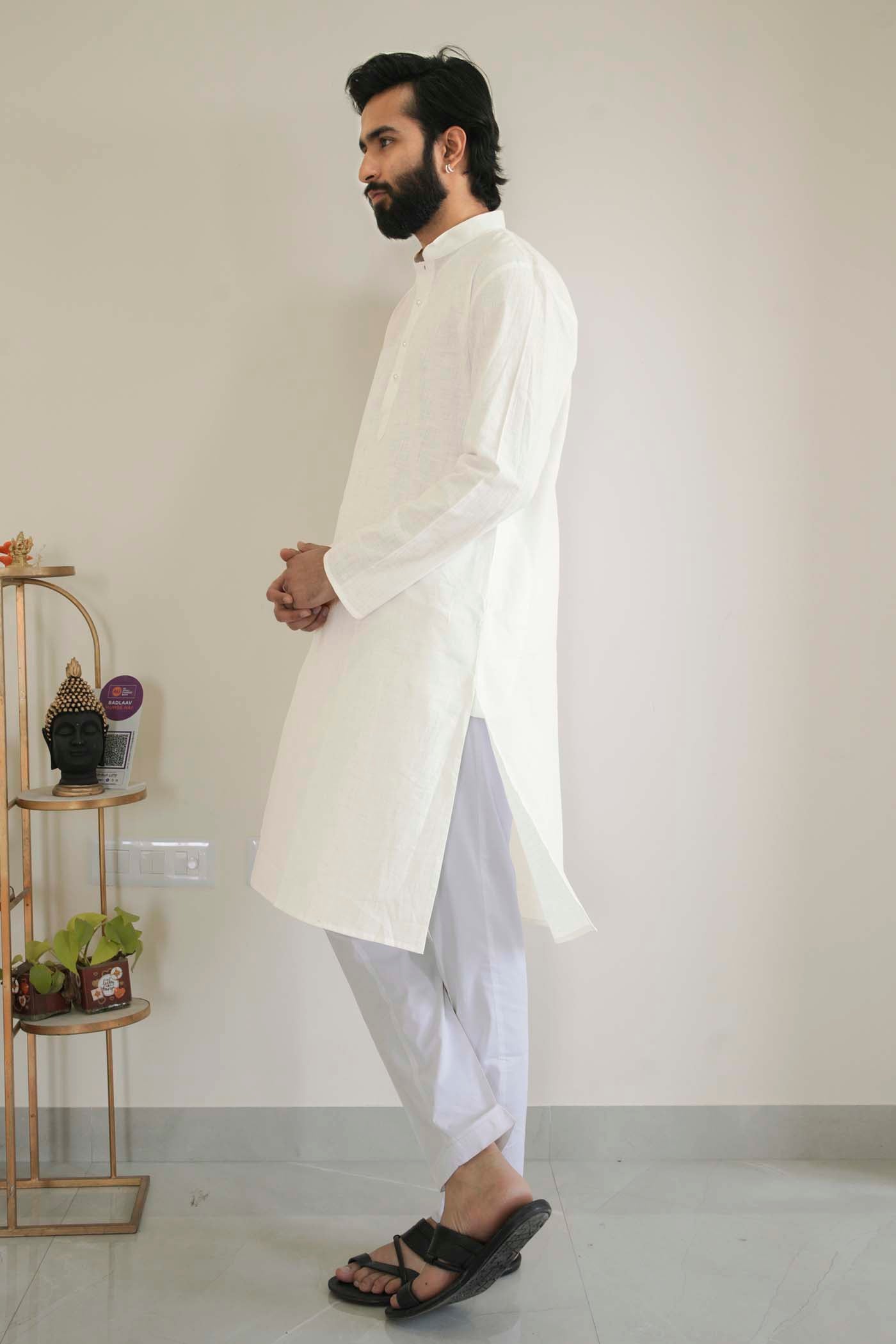 Cream Cotton Kurta