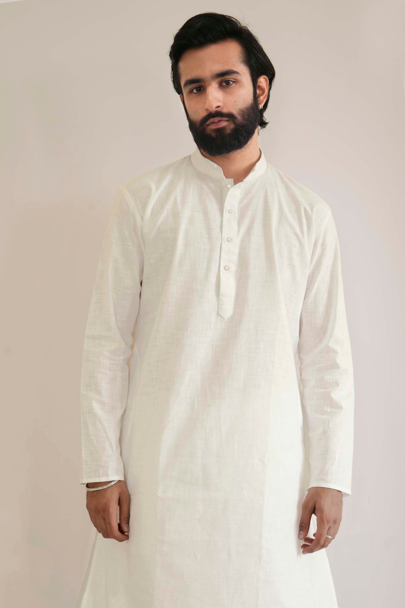 Cream Cotton Kurta