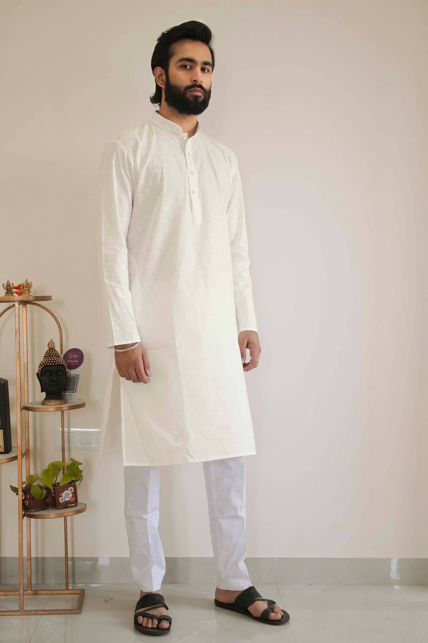 Cream Cotton Kurta