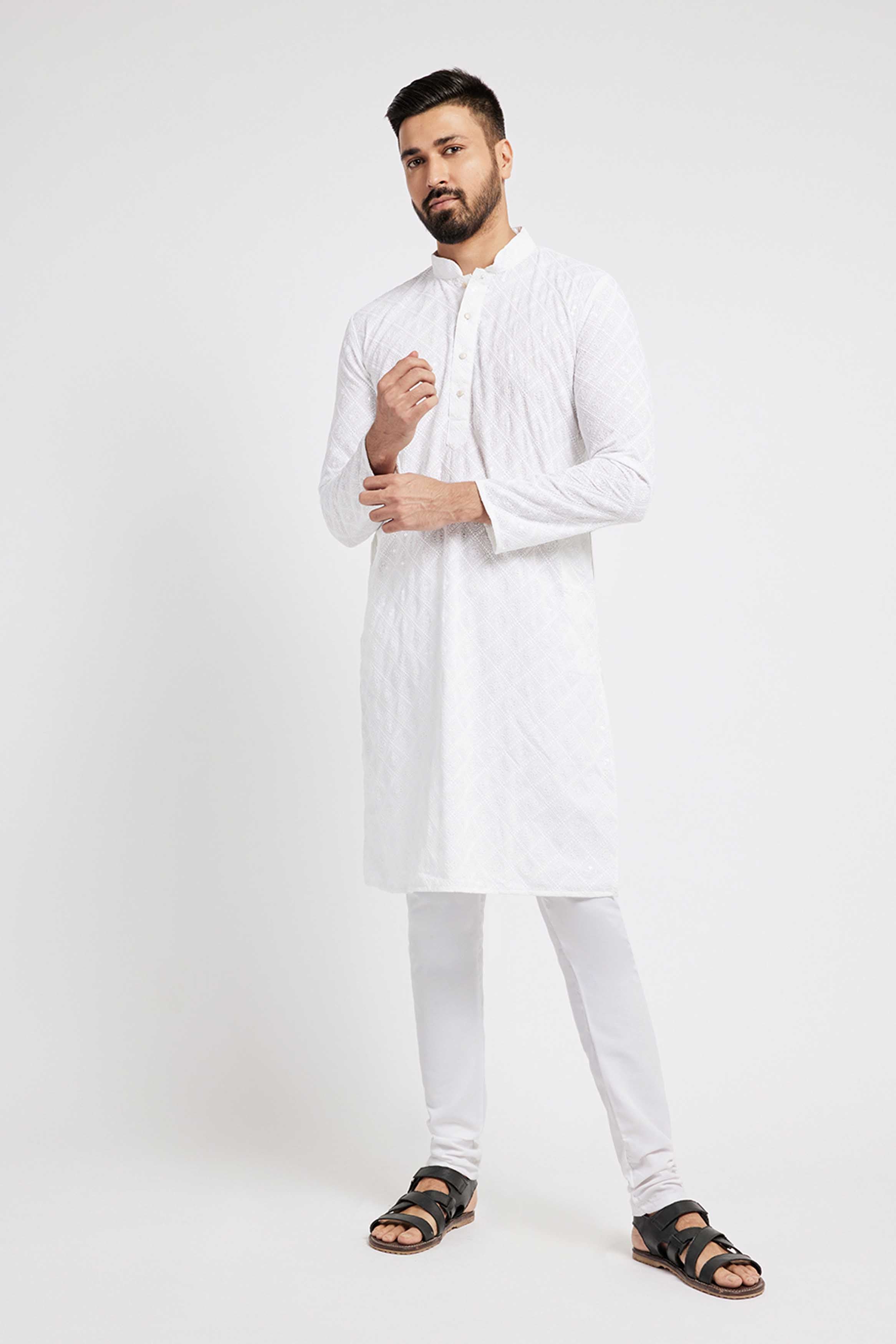 White Mens Churidar