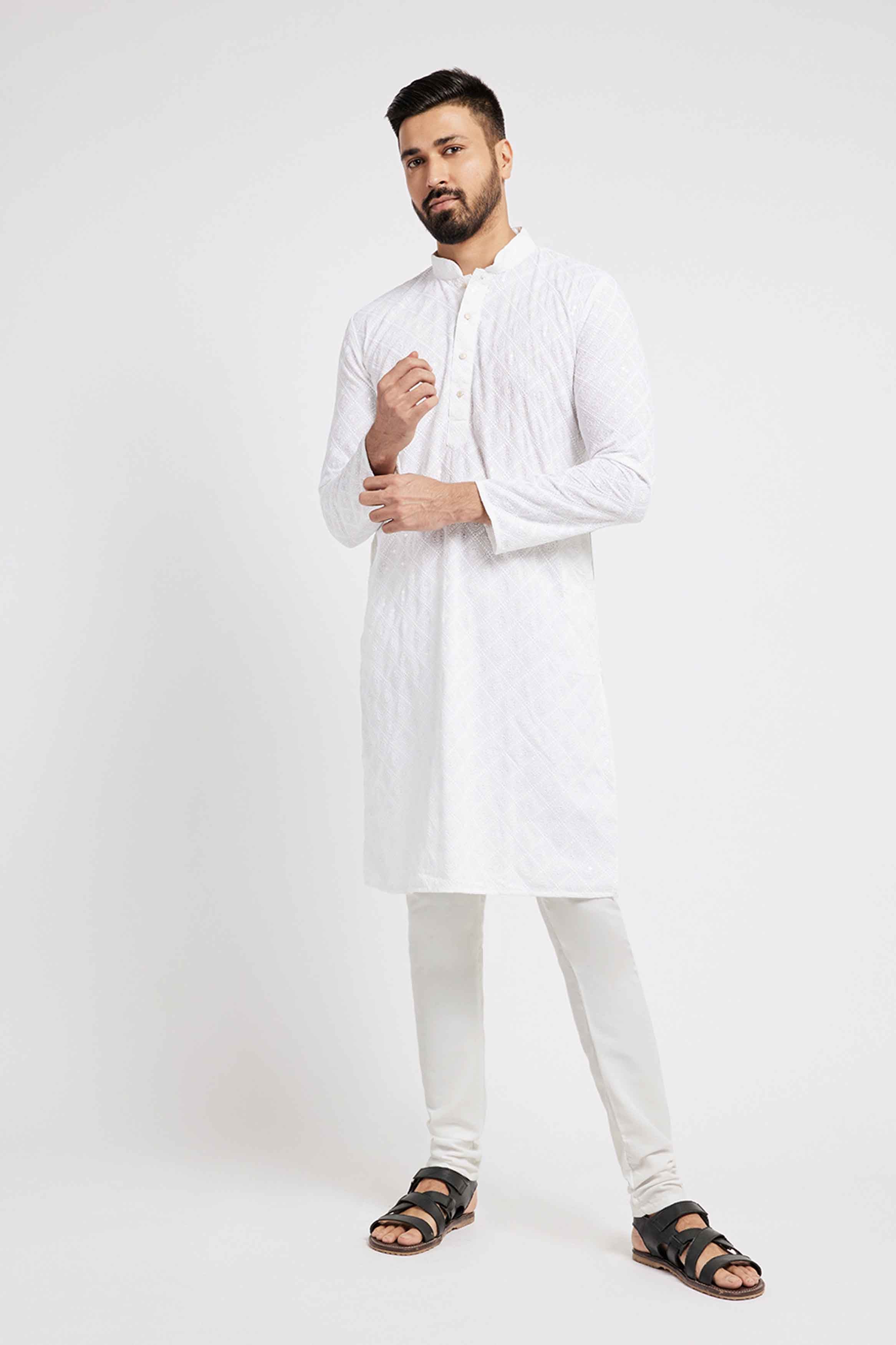 Cream Mens Churidar