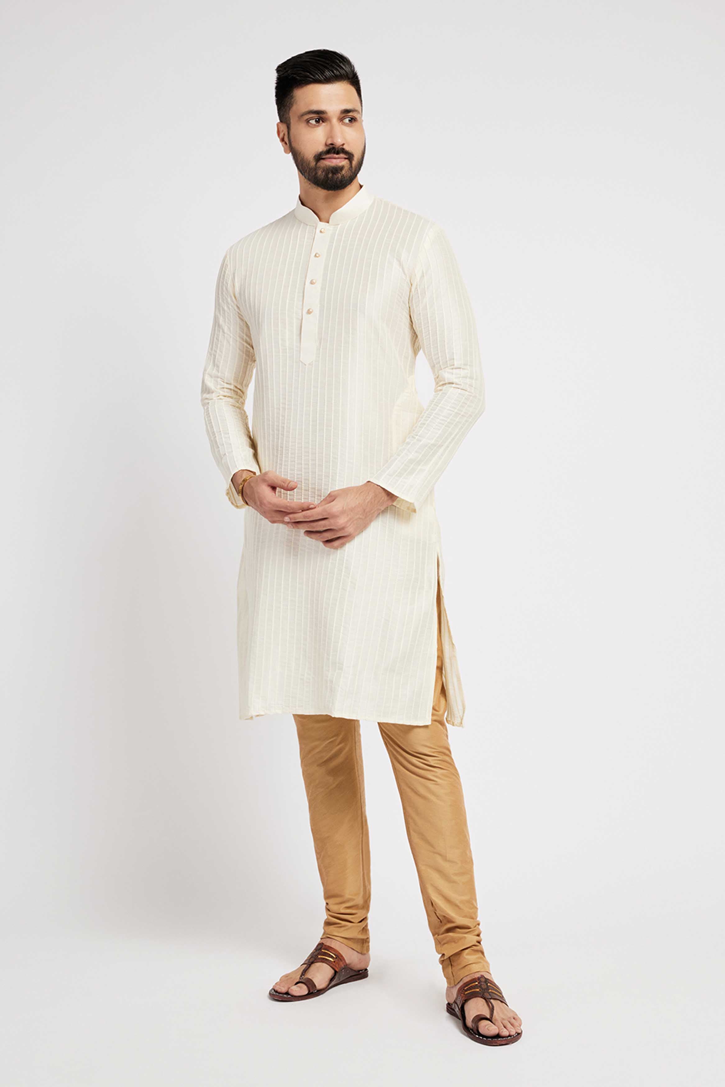 Beige Mens Churidar