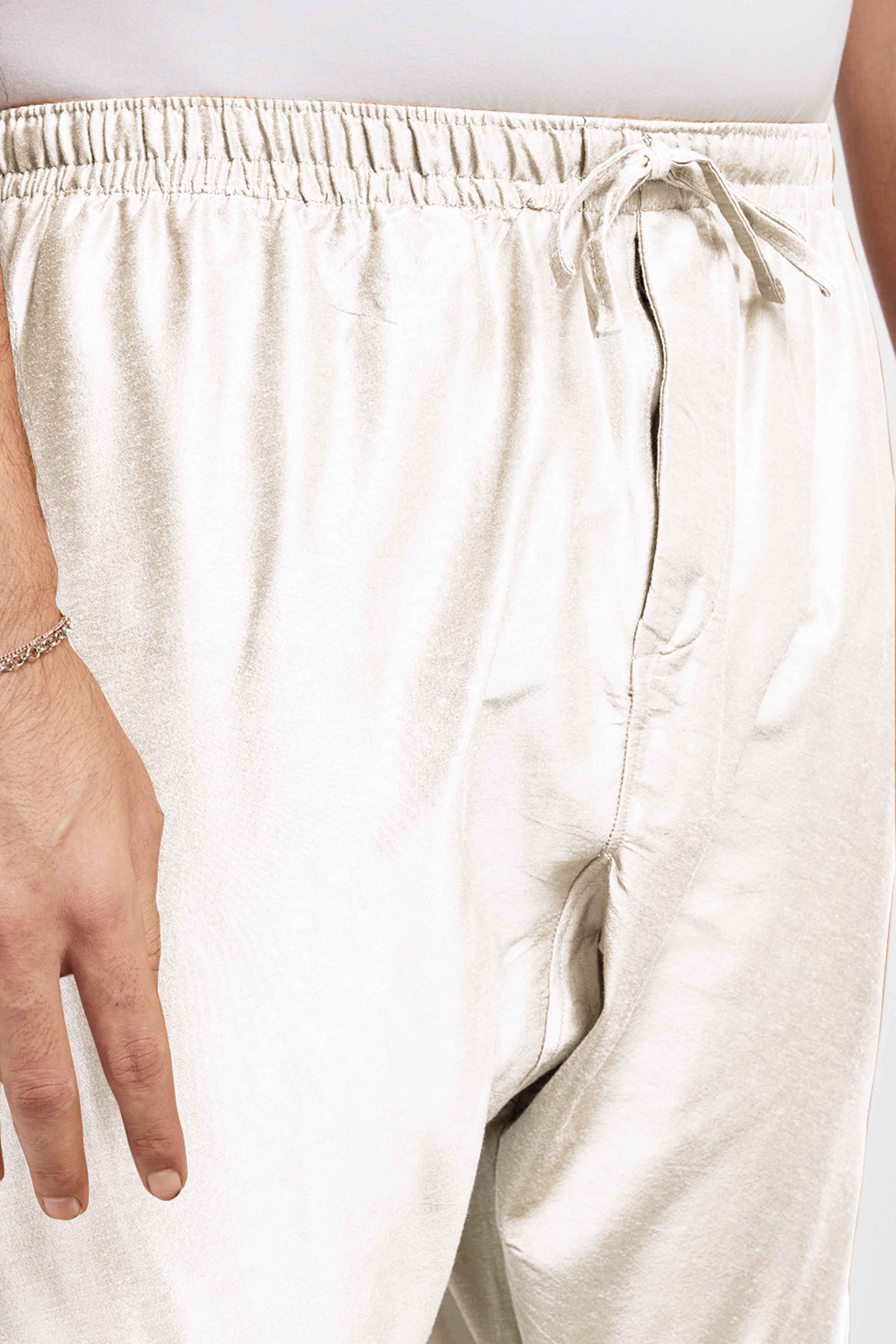 Cream Blended Mens Churidar