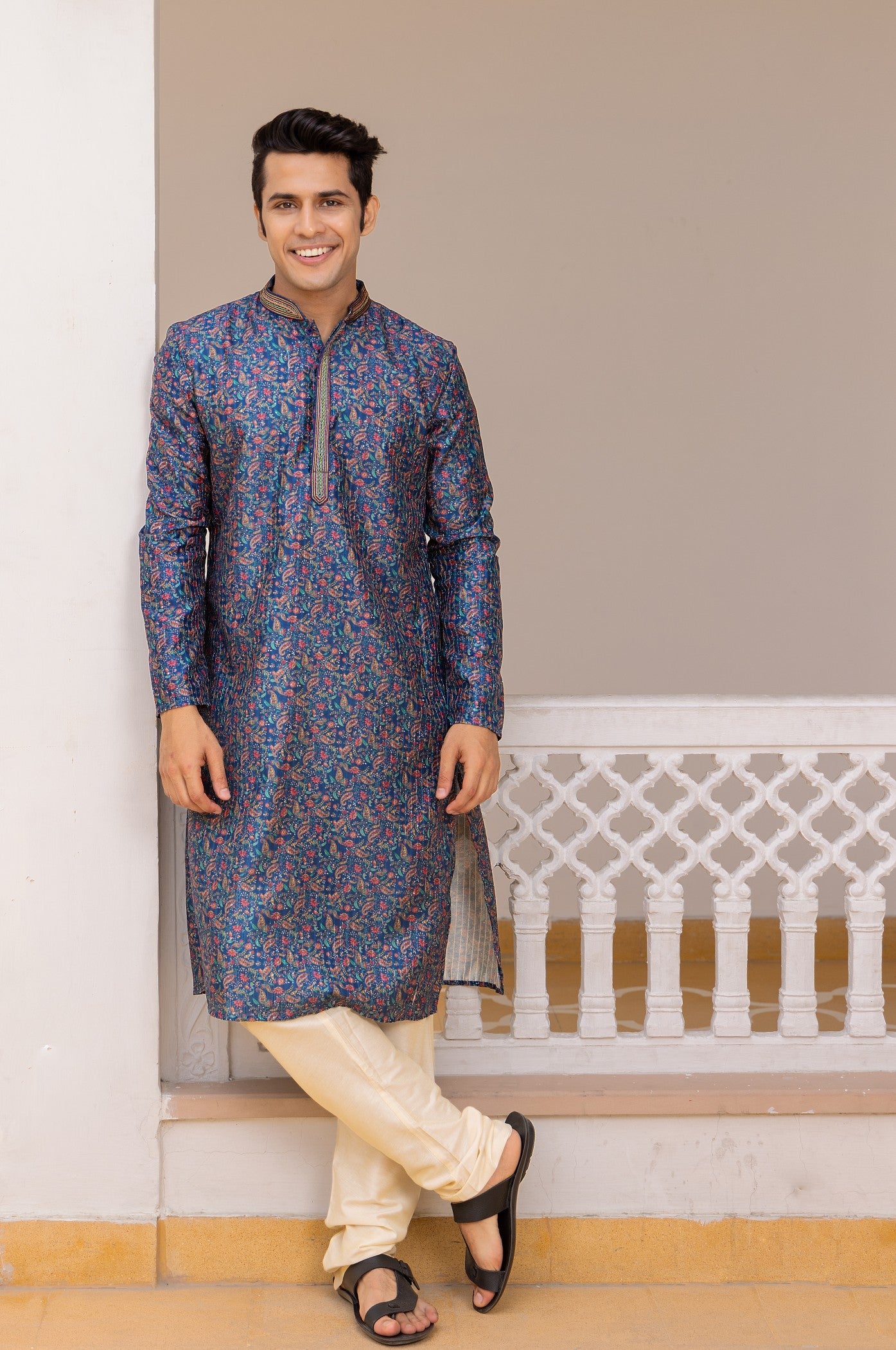 Blue Printed Kurta