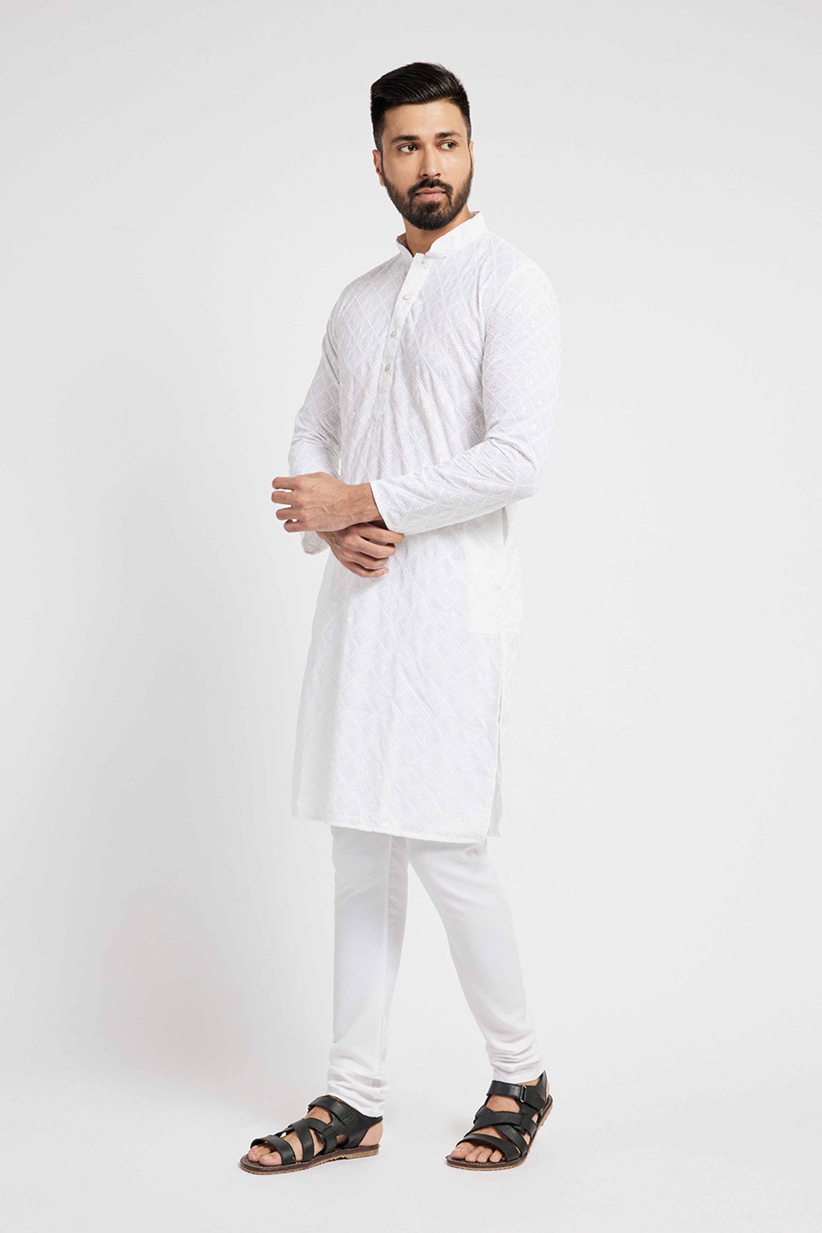 White Chikankari Kurta
