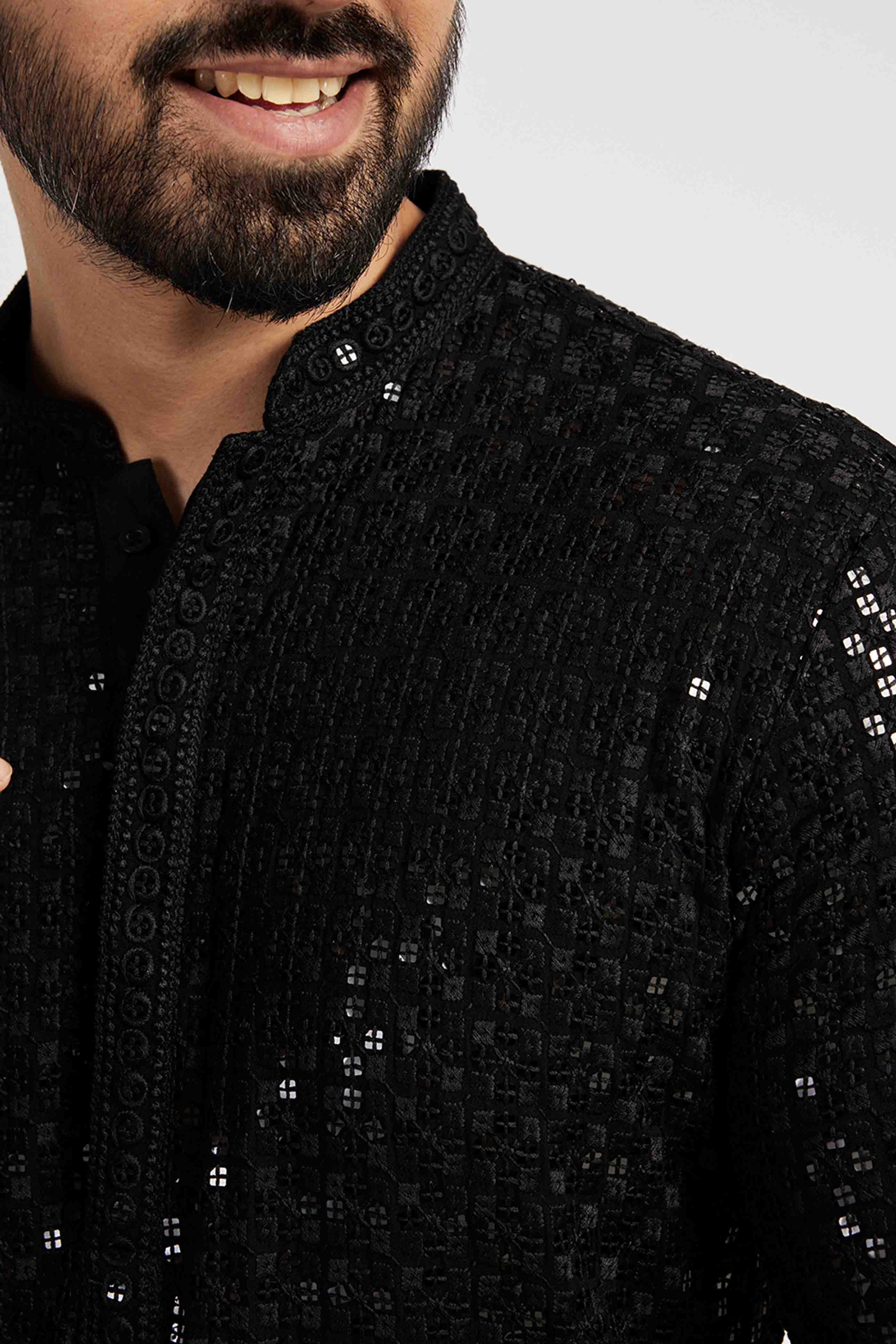 Black Sequence Kurta