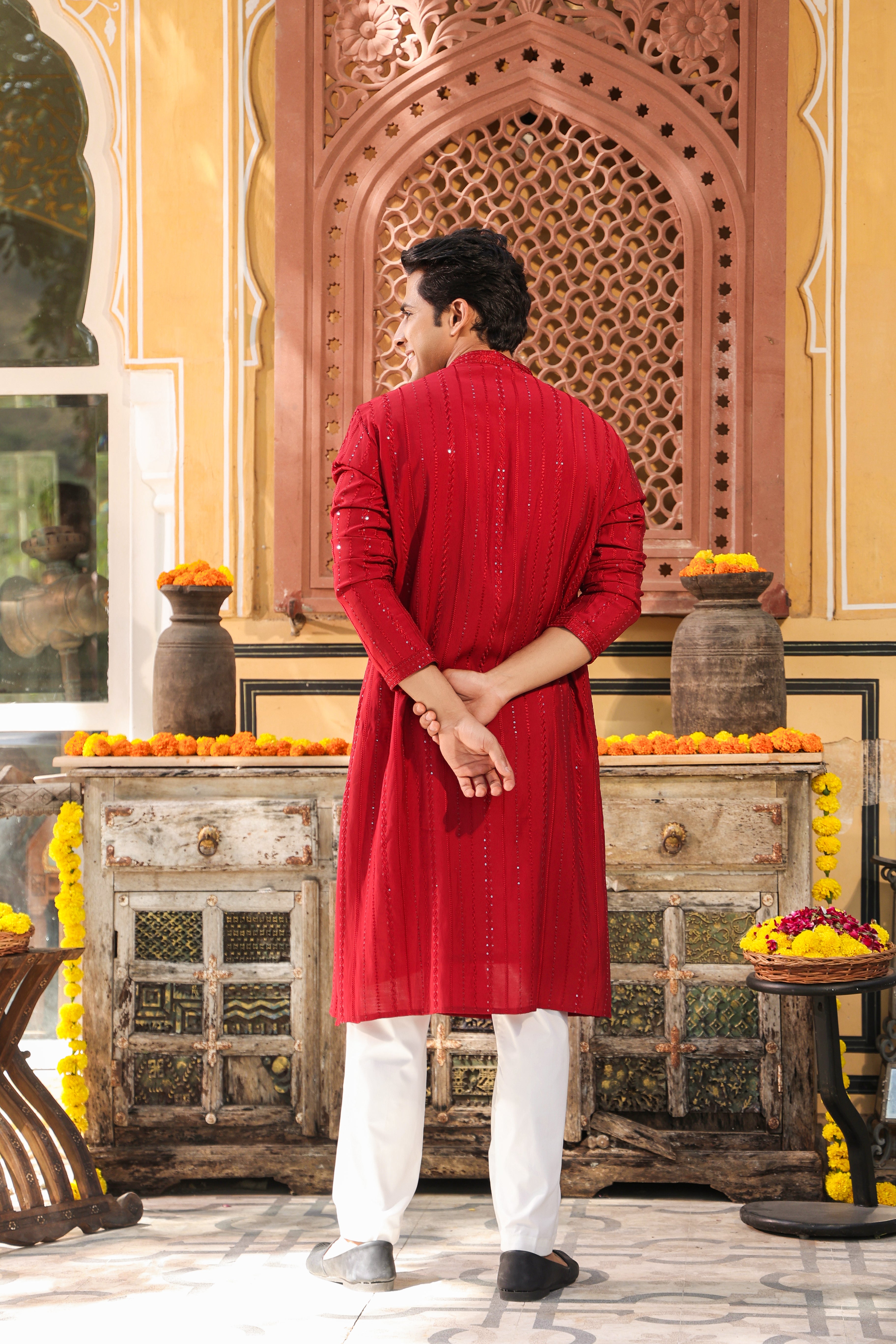 Vibrant Red Kurta