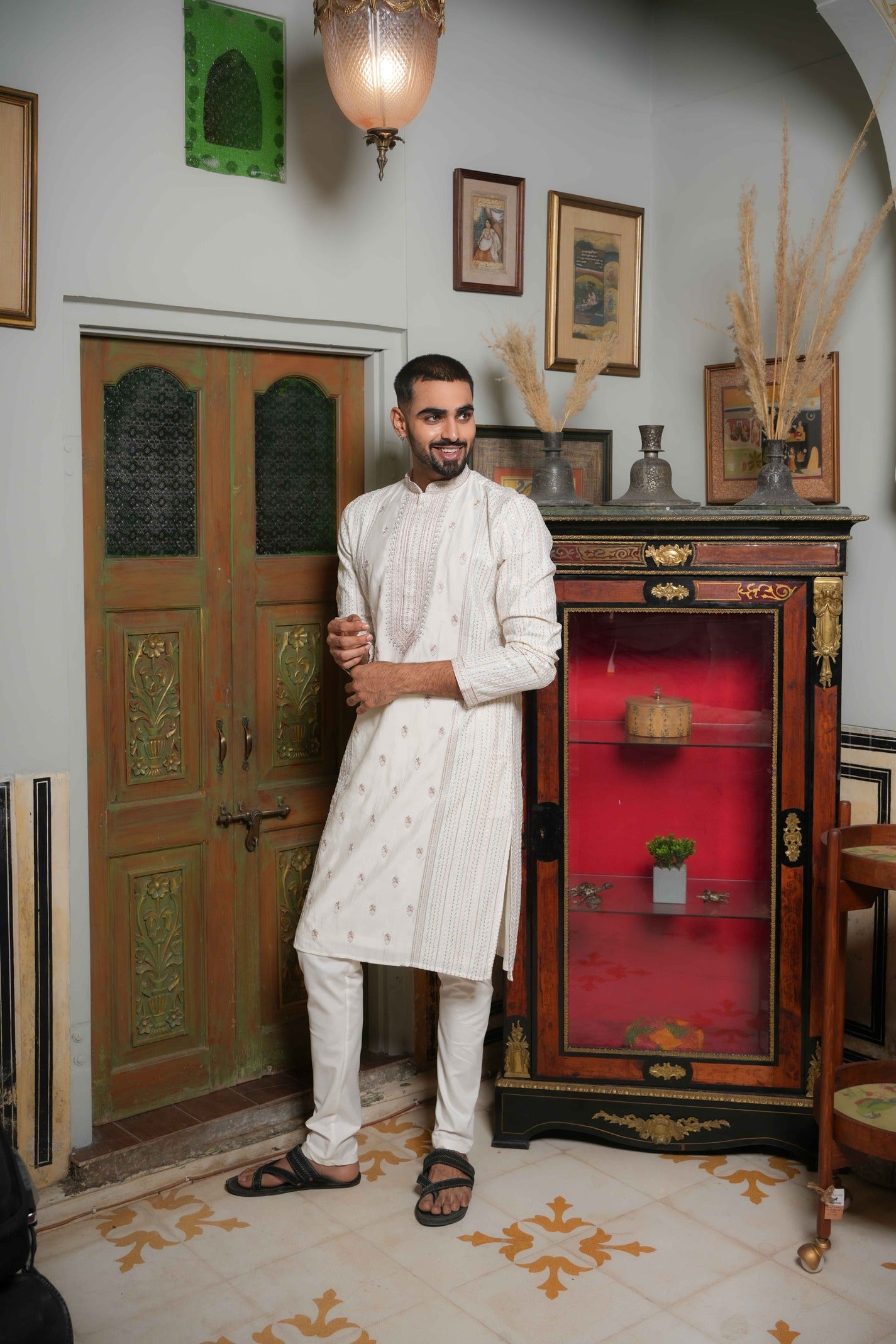 Festive Cream Kurta