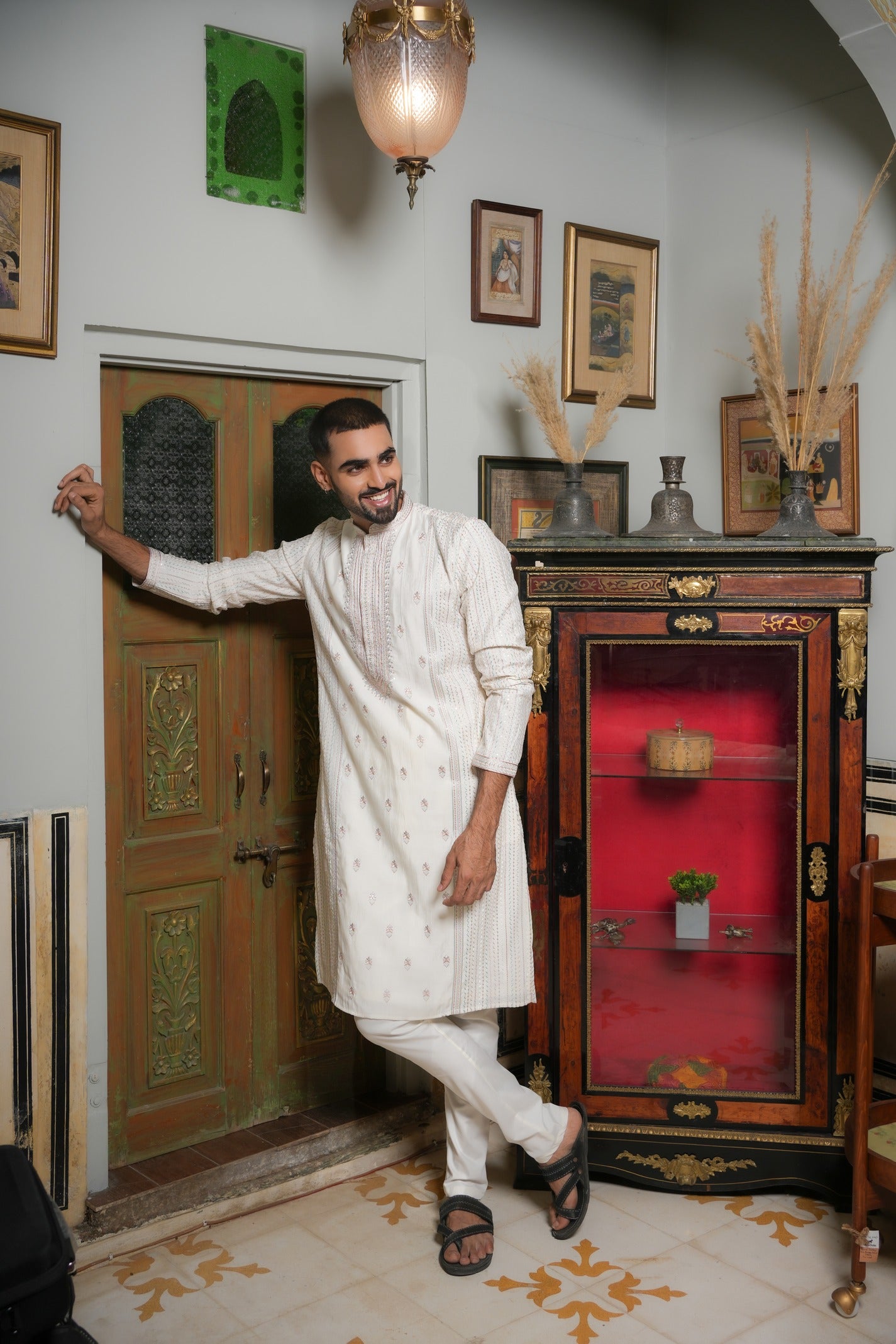 Festive Cream Kurta