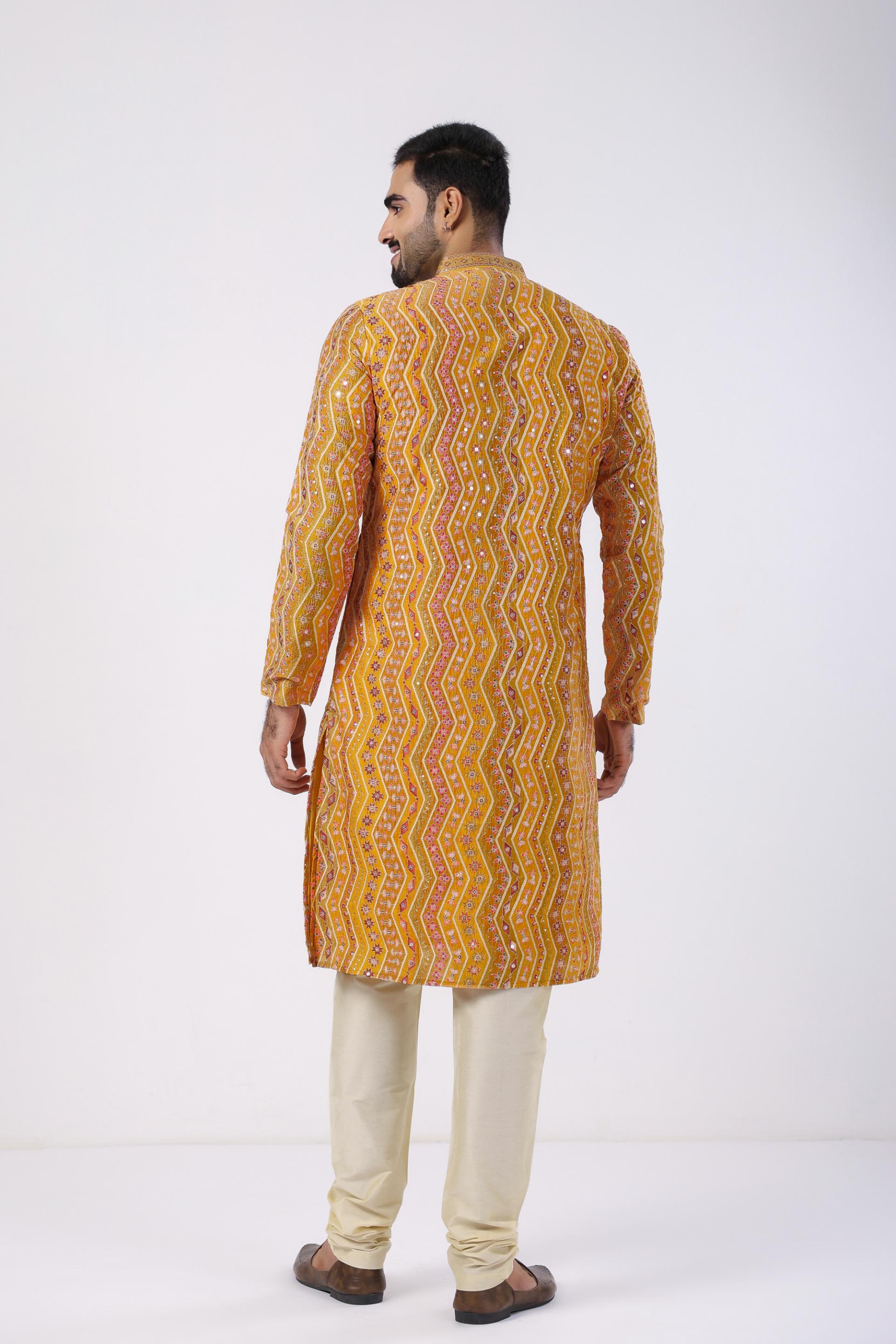 Yellow Sequence Kurta