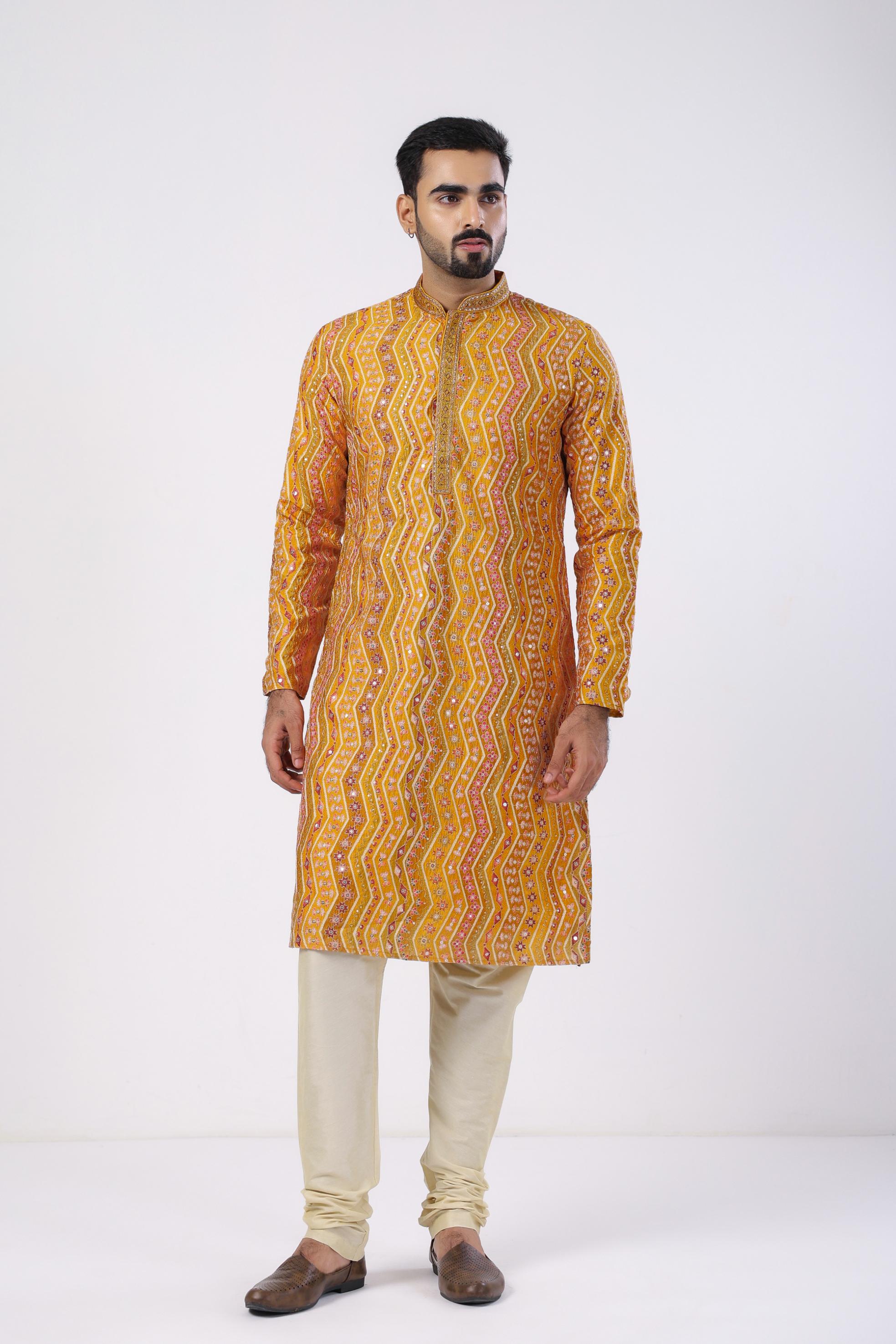 Yellow Sequence Kurta