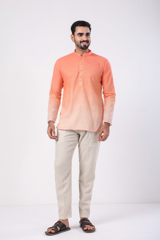 Pink motif Printed Kurta