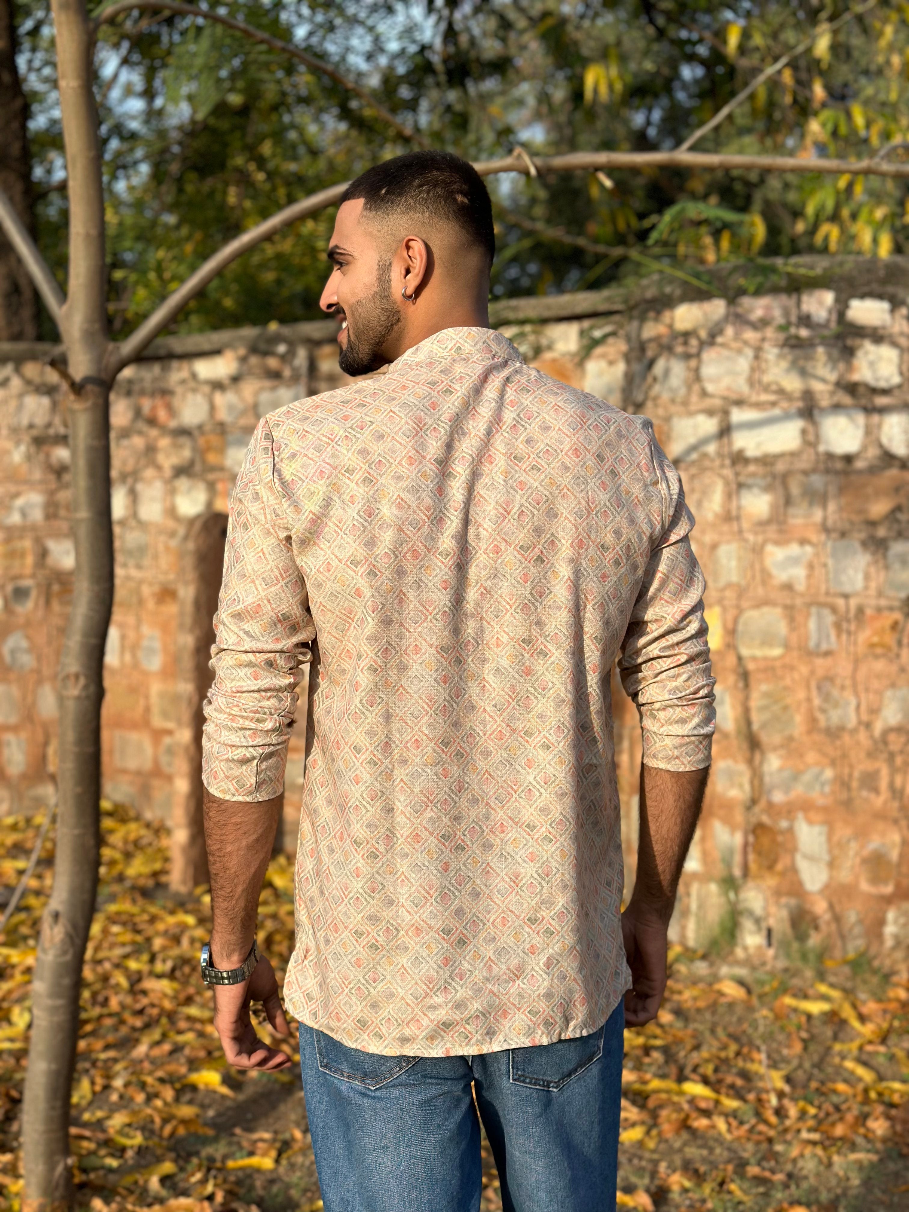 Linen Blended Fabric Shirt