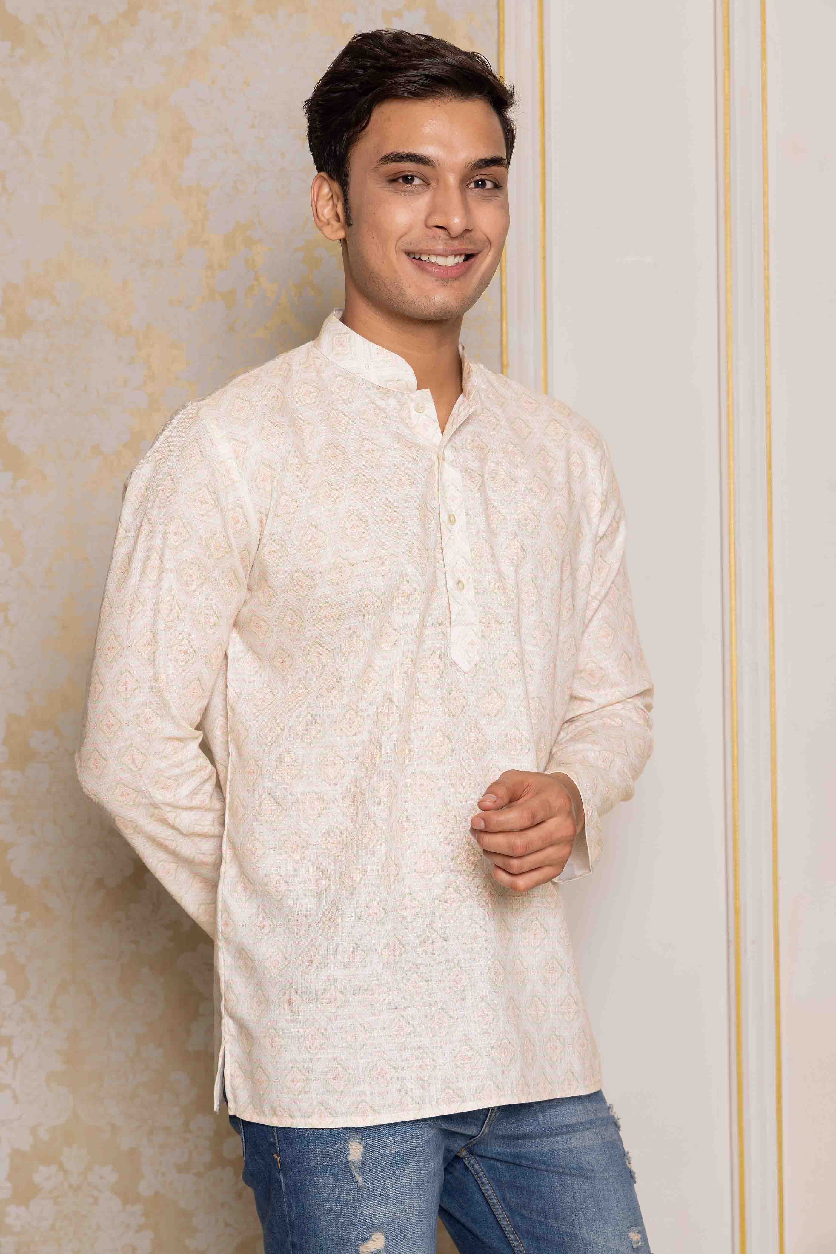 Pastel Print Short Kurta