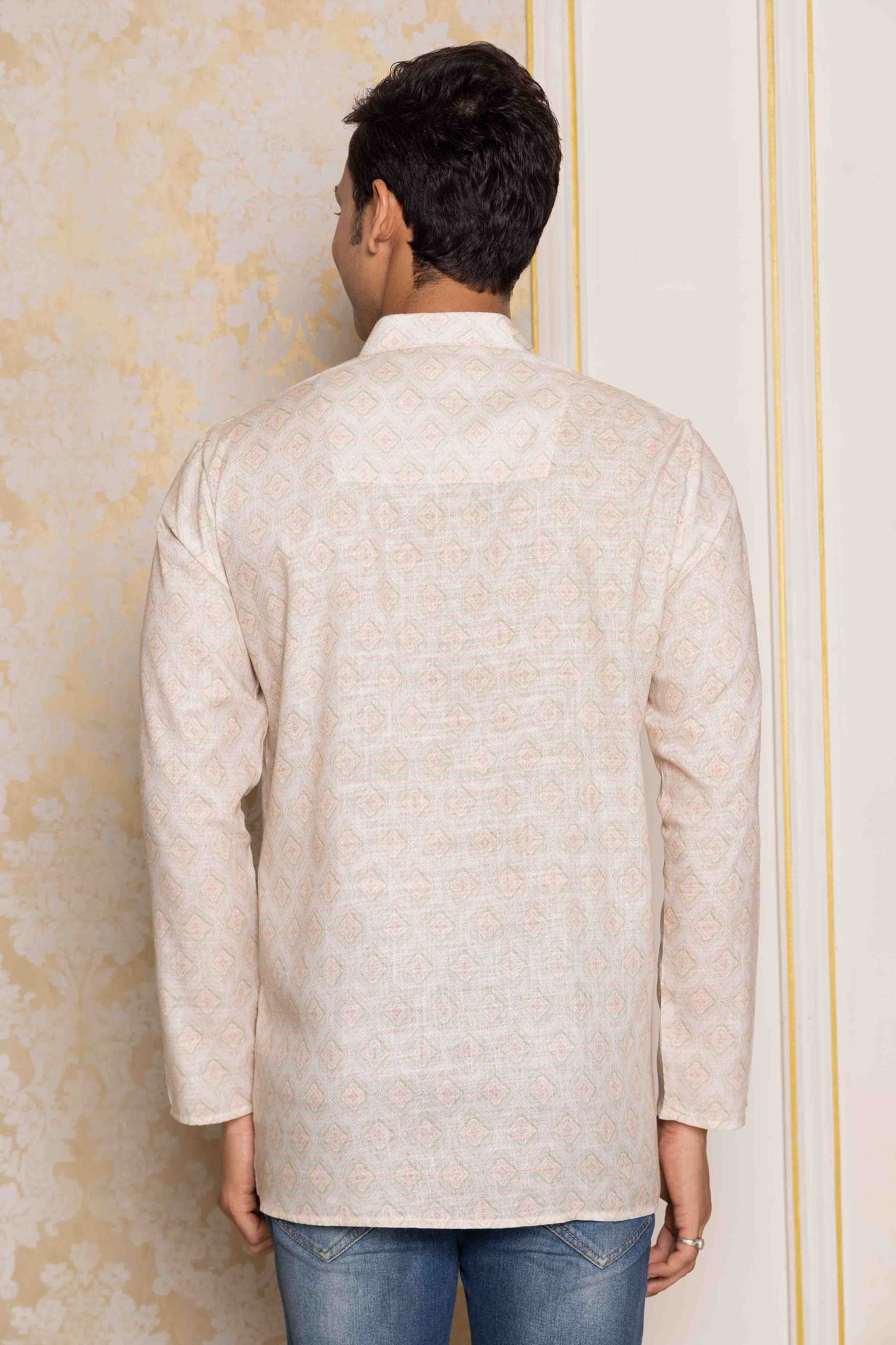 Pastel Print Short Kurta