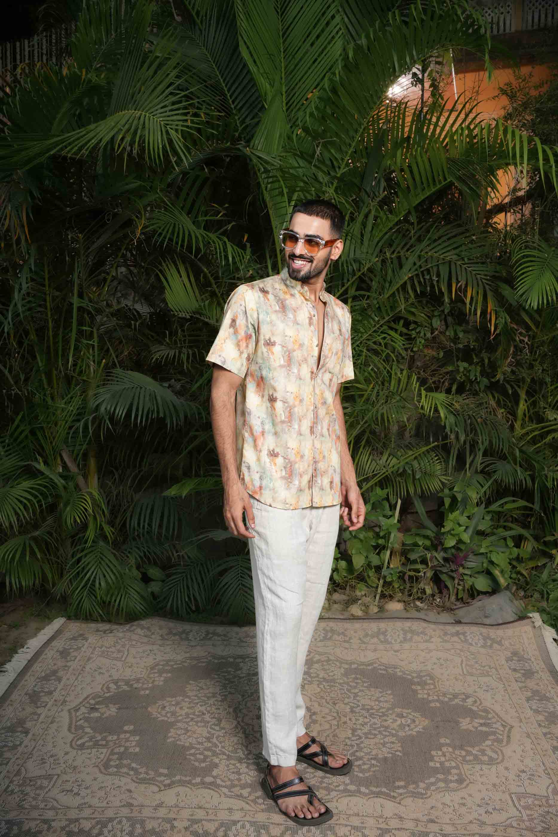 Abstract Multicolour Printed Shirt