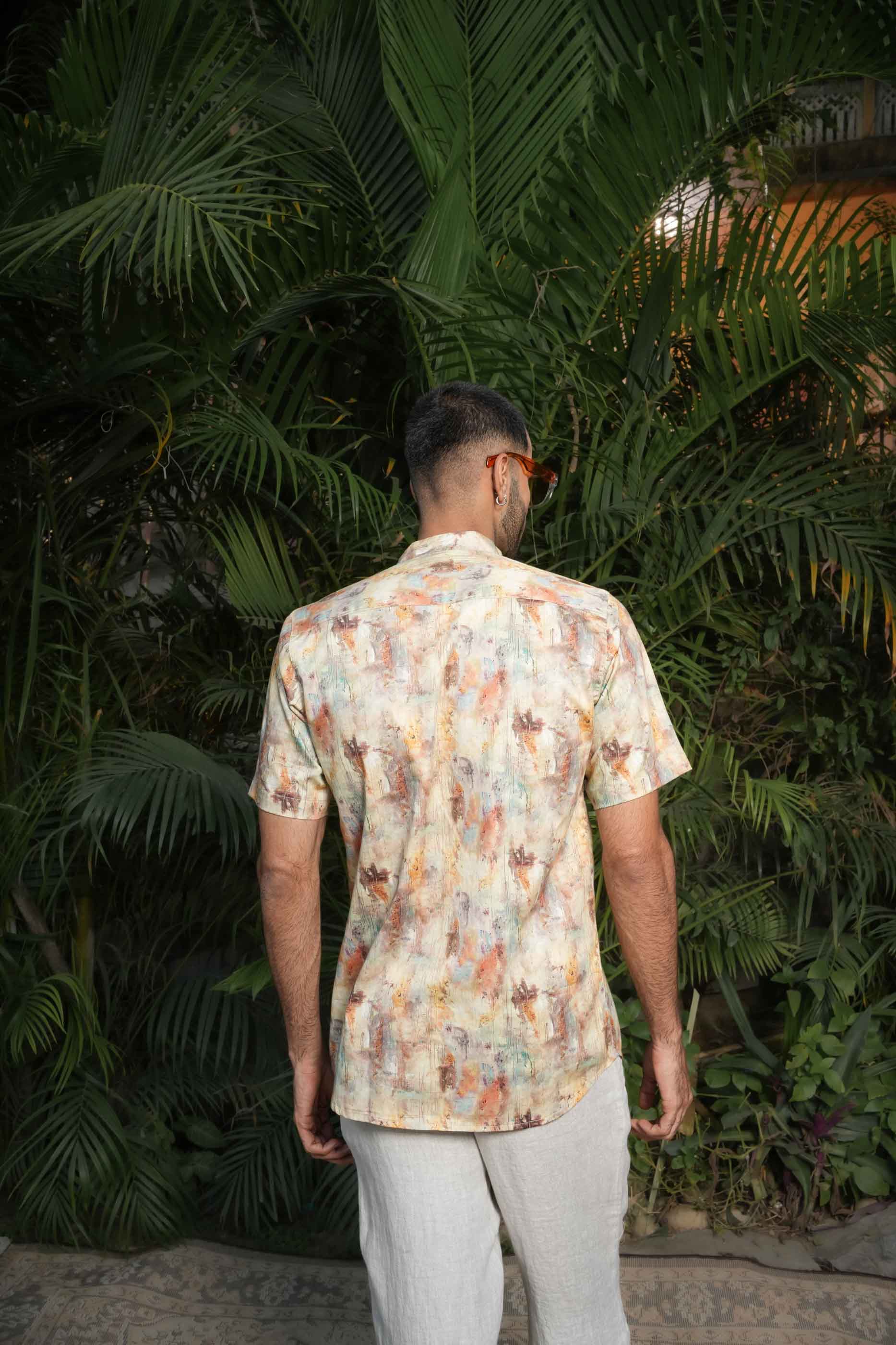 Abstract Multicolour Printed Shirt