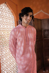 Pink Embroidered Kurta Pajama Set